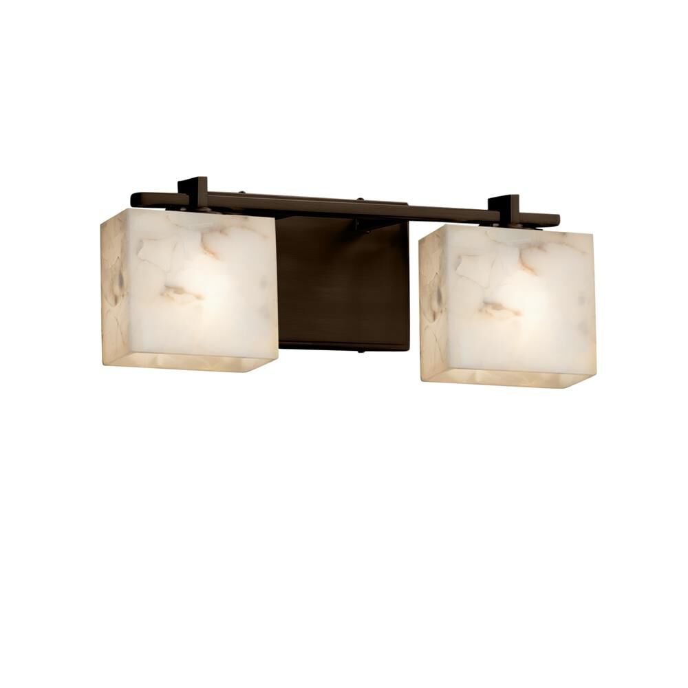 Alabaster Rocks! 15 Inch 2 Light Bath Vanity Light by Justice Design Group