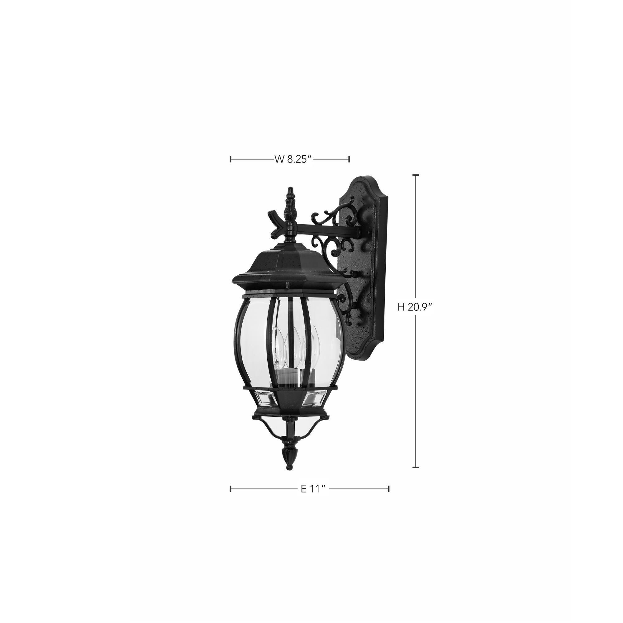 Central Park 23 Inch Tall 3 Light Outdoor Wall Light by Nuvo Lighting