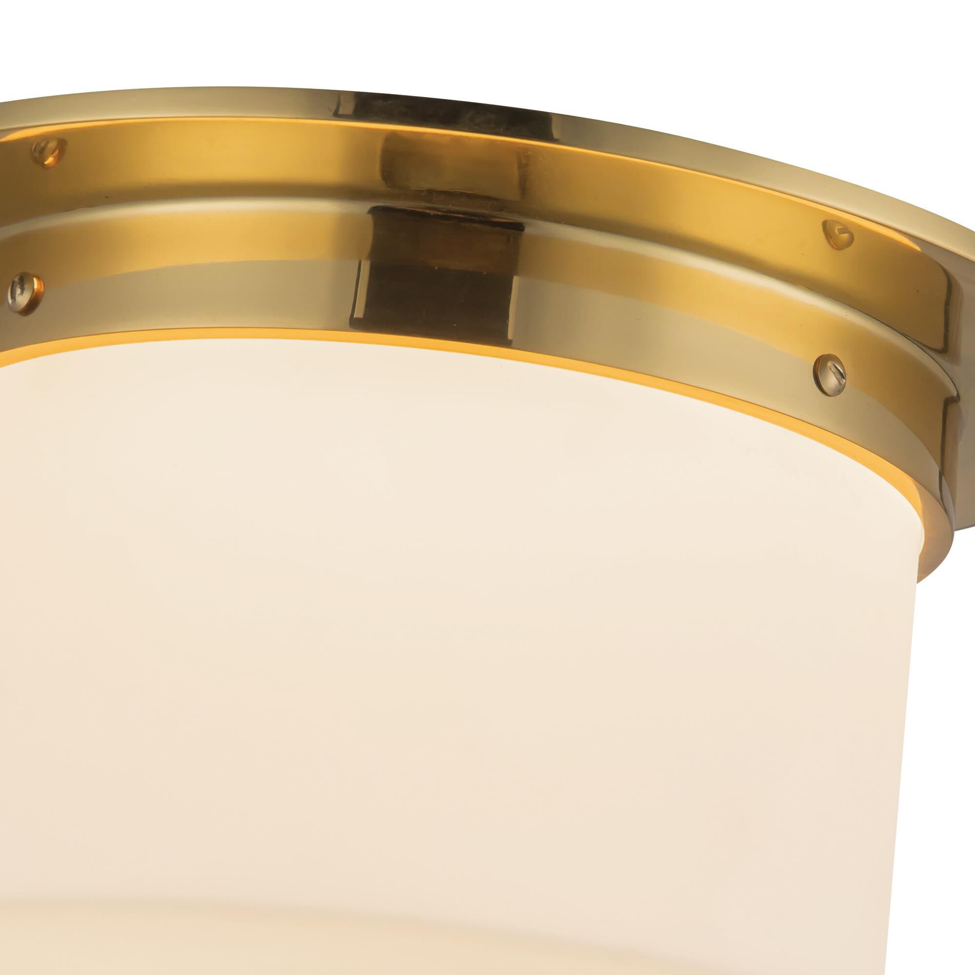 Shown in Patina Brass finish and Matte Opal glass