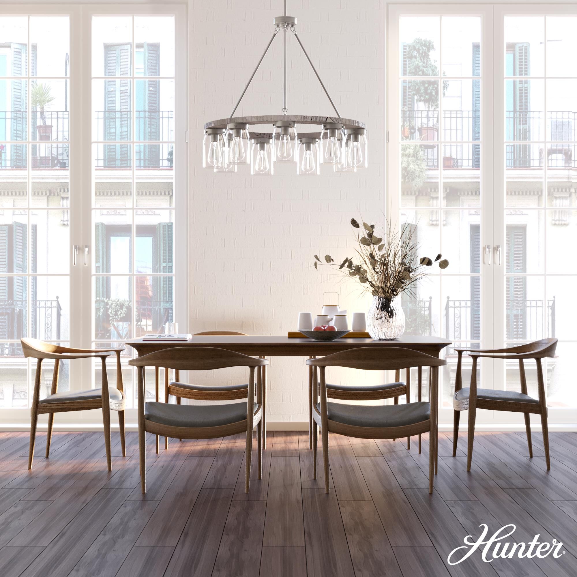 Devon Park 31 Inch 9 Light Chandelier by Hunter Fan