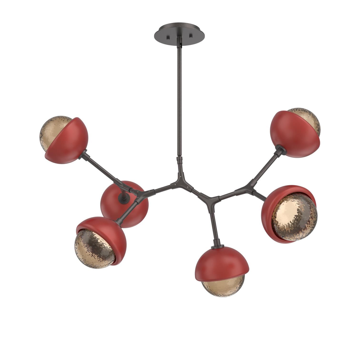 Shown in Graphite finish and Bronze glass and Cinnamon Red accent