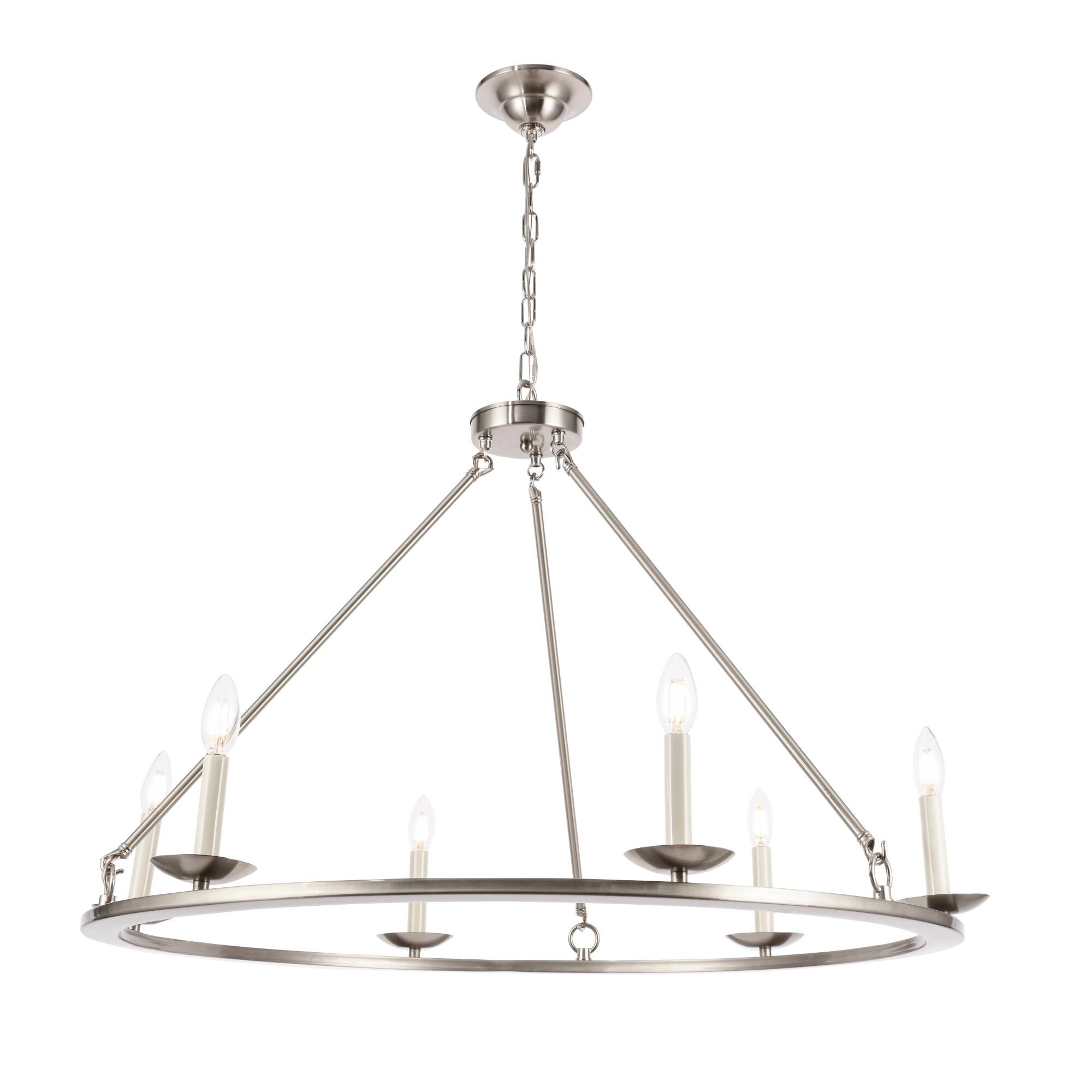 Maine 36 Inch 6 Light Chandelier by Elegant Lighting