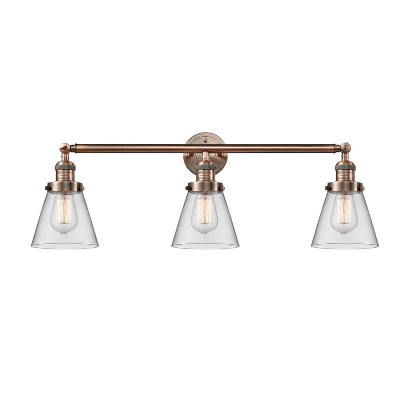 Bruno Marashlian Small Cone 30 Inch 3 Light Bath Vanity Light by Innovations Lighting
