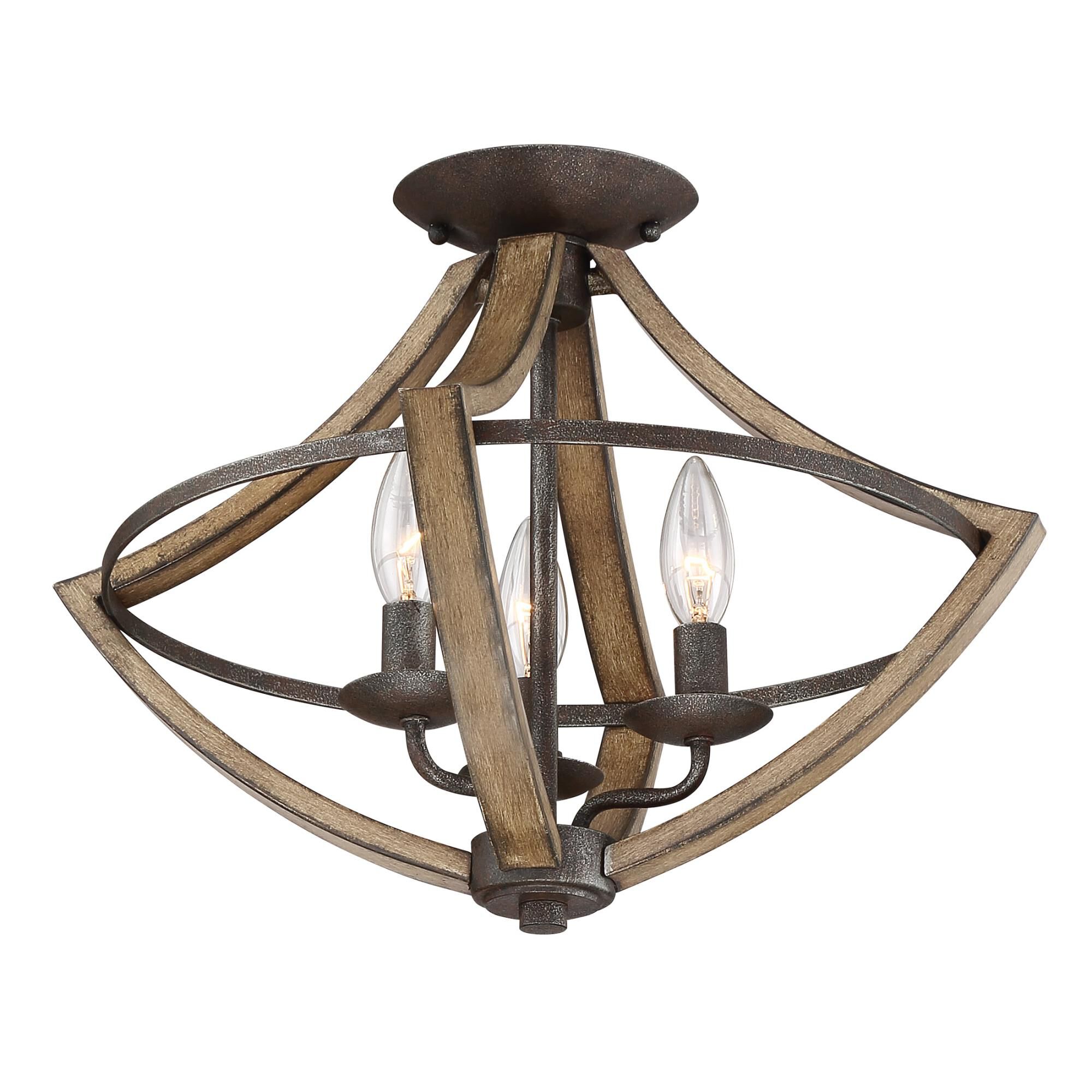 Shire 16 Inch 3 Light Flush Mount by Quoizel