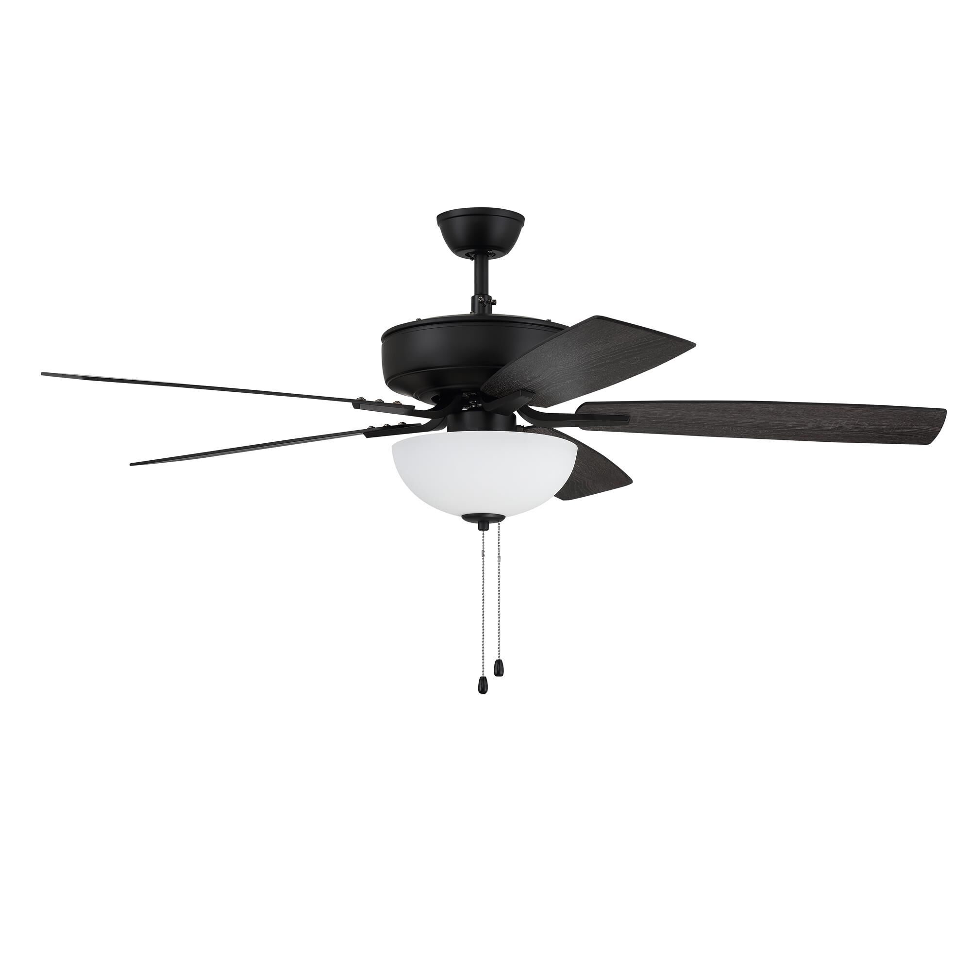 Shown in Flat Black finish and White Frost glass and Yes shade