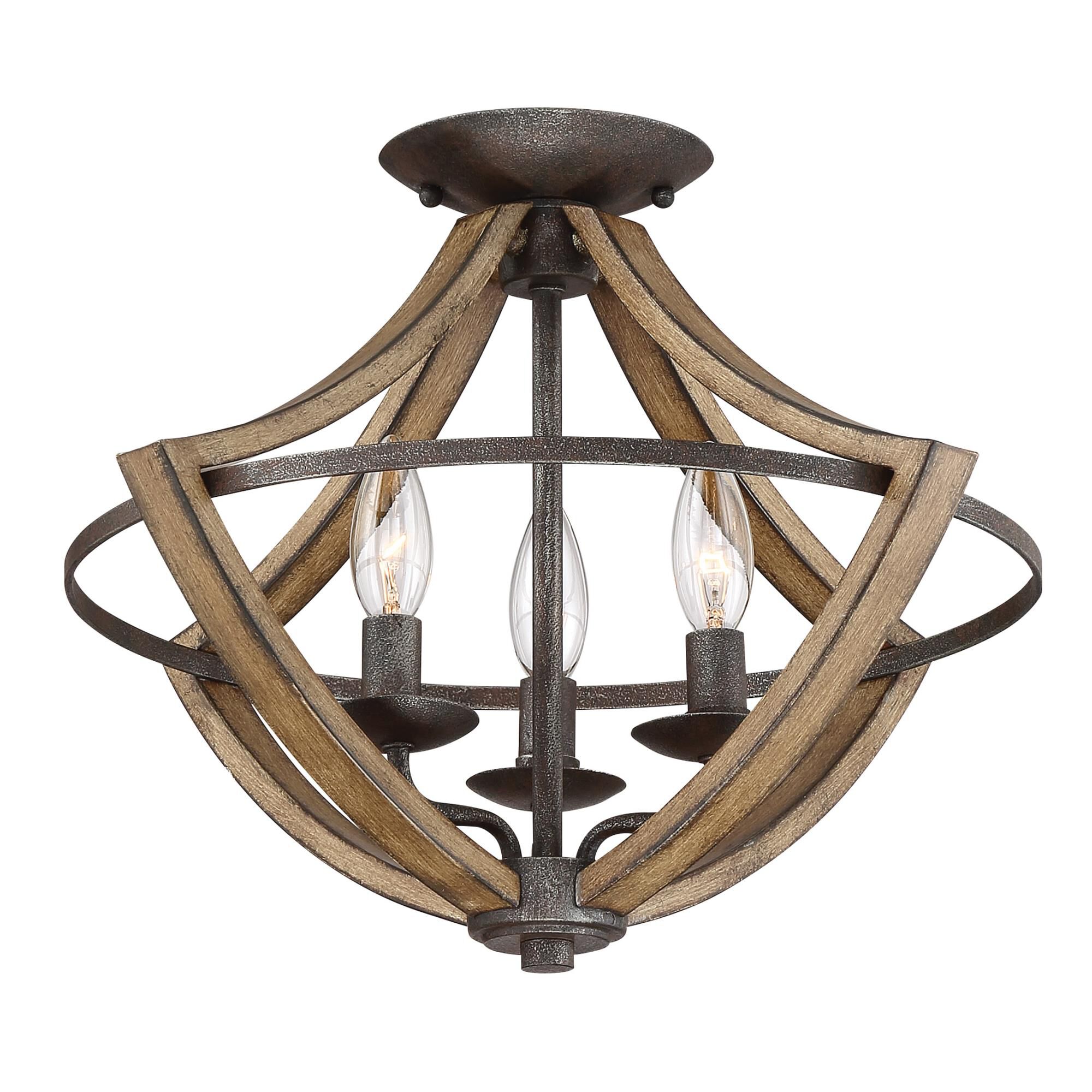 Shire 16 Inch 3 Light Flush Mount by Quoizel