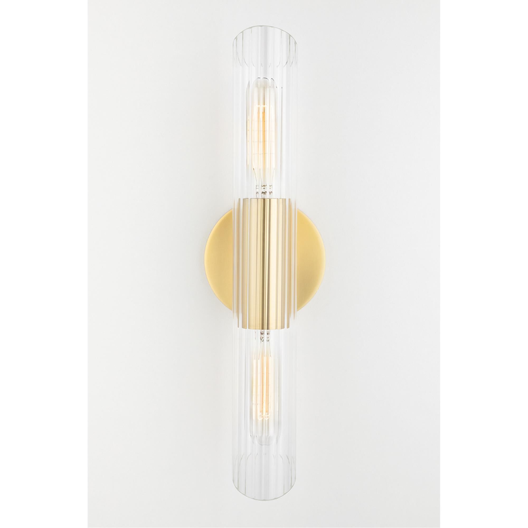 Shown in Aged Brass finish and Opal Etched glass