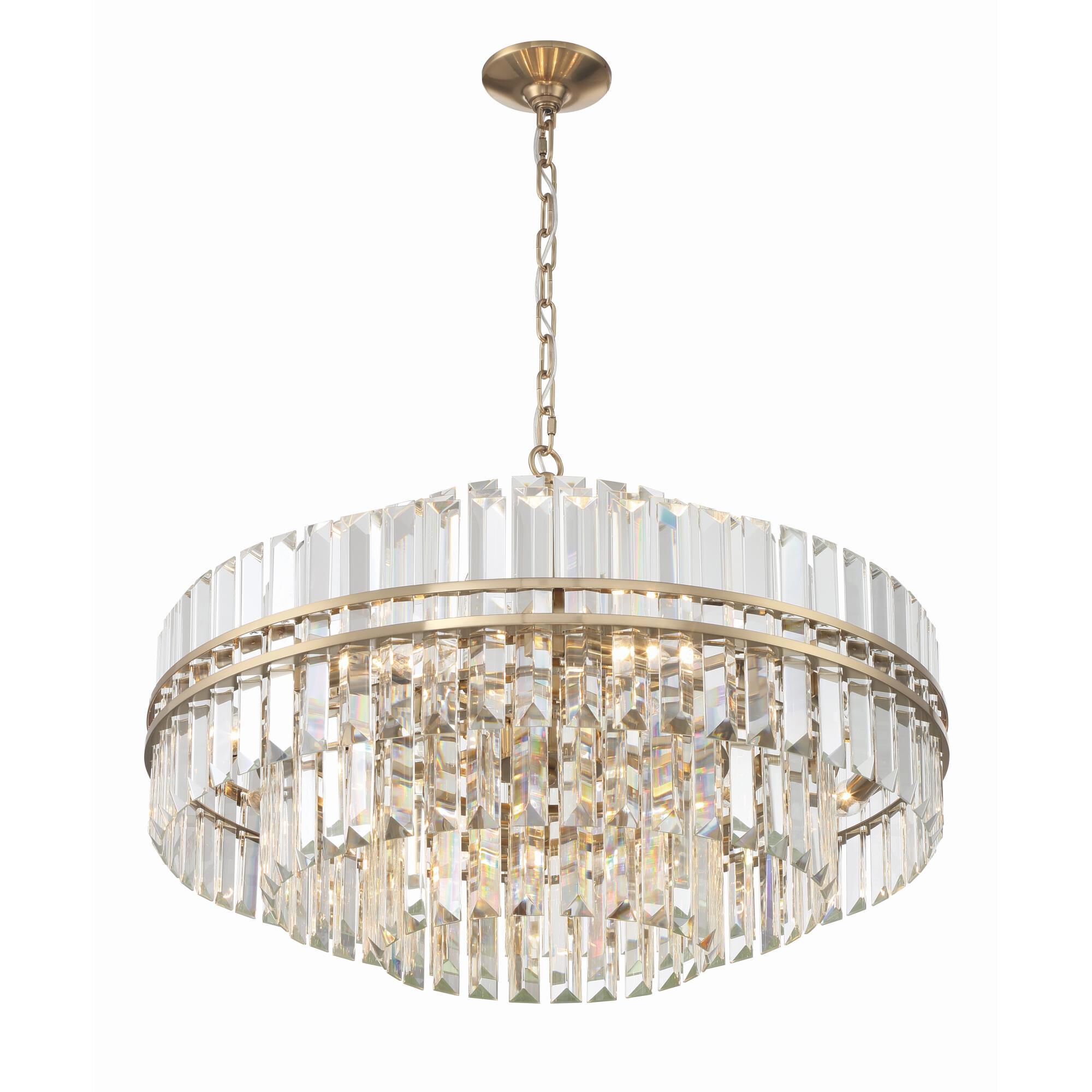 Hayes 28 Inch 16 Light Chandelier by Crystorama