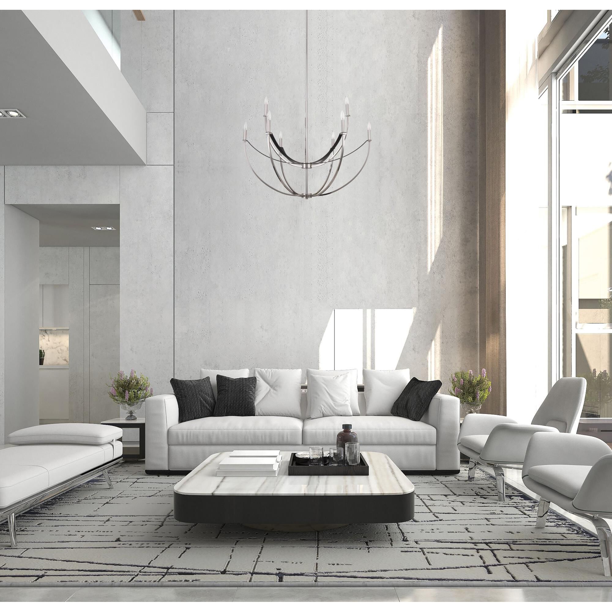 Shown in Polished Nickel and Black finish