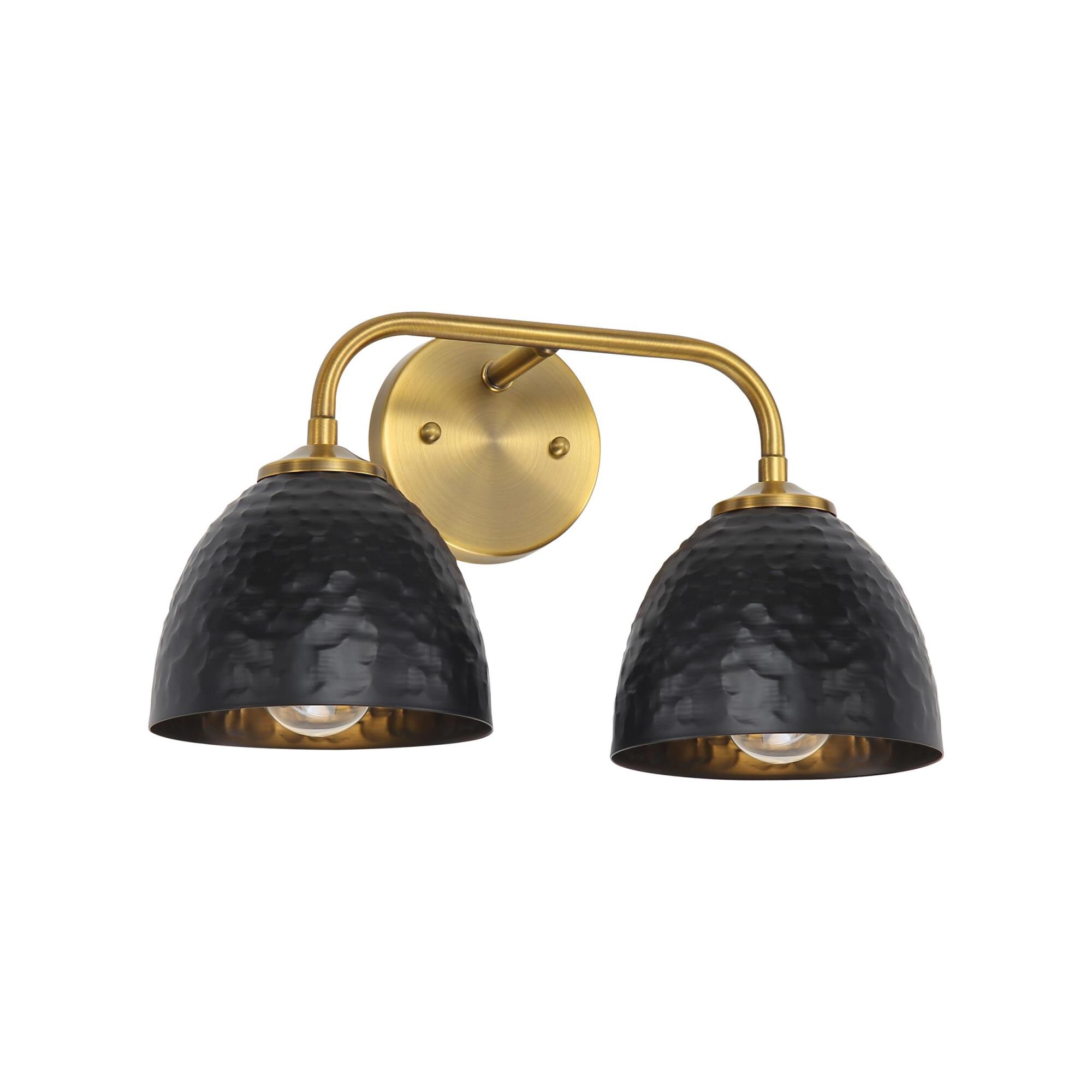 Shown in Modern Brass finish and Matte Black shade
