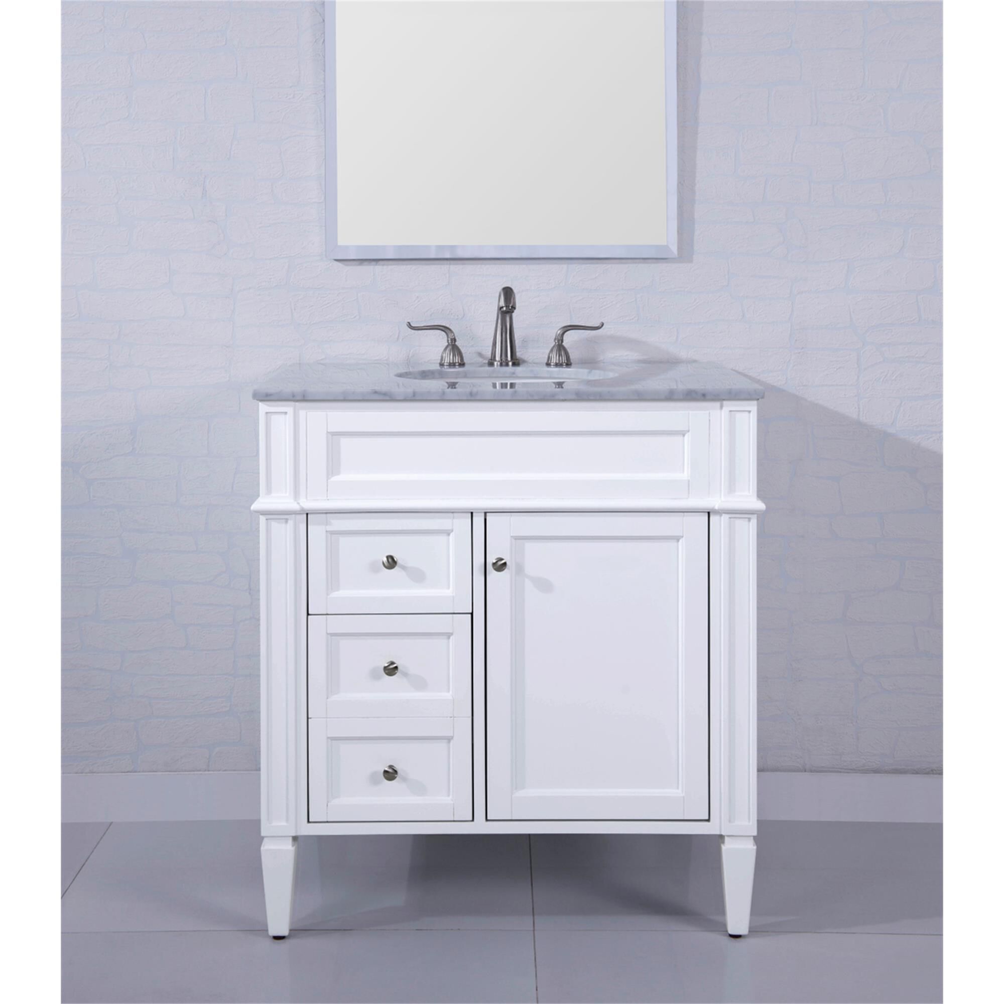 Shown in White finish
