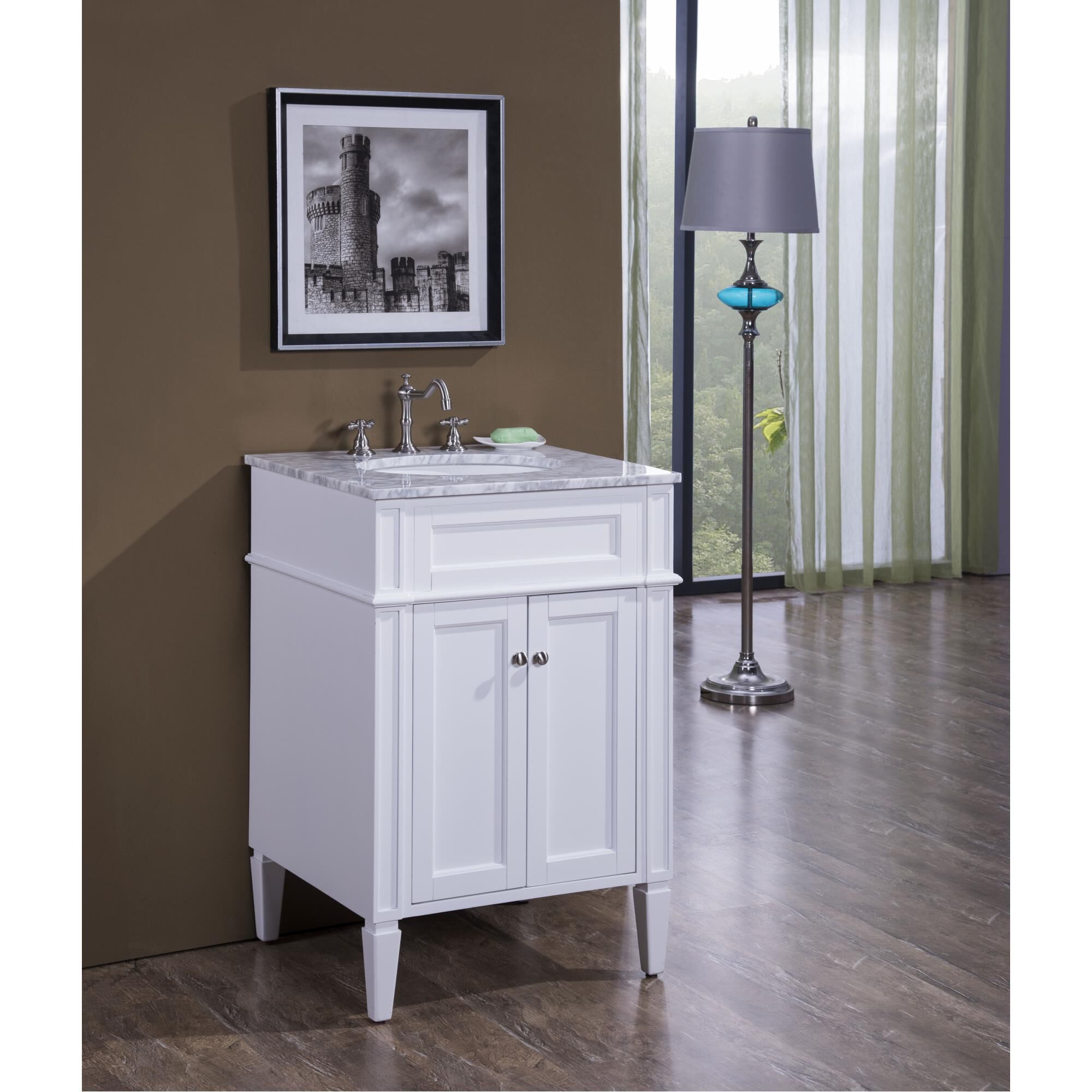 Shown in White finish