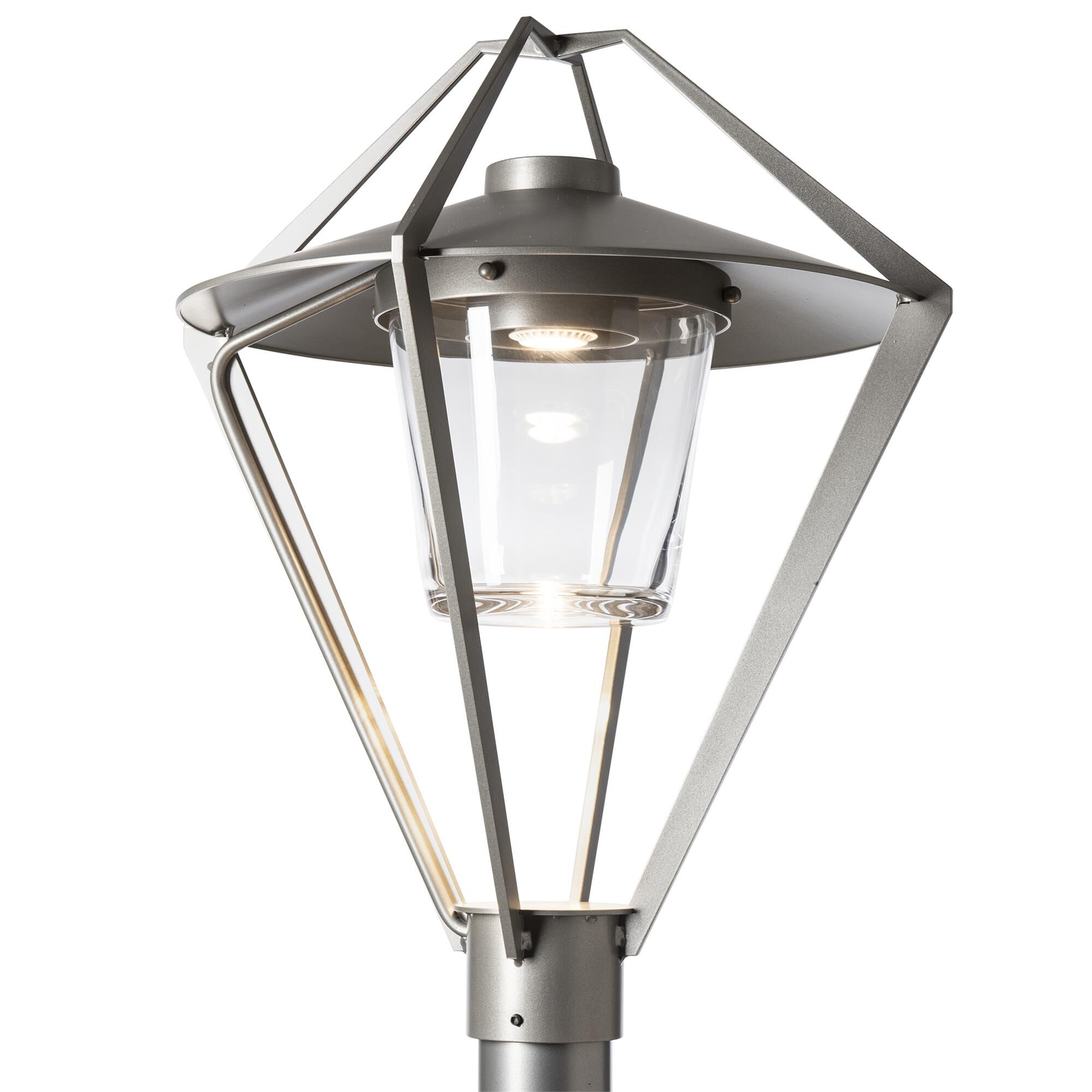 Shown in Coastal Burnished Steel finish and Clear glass