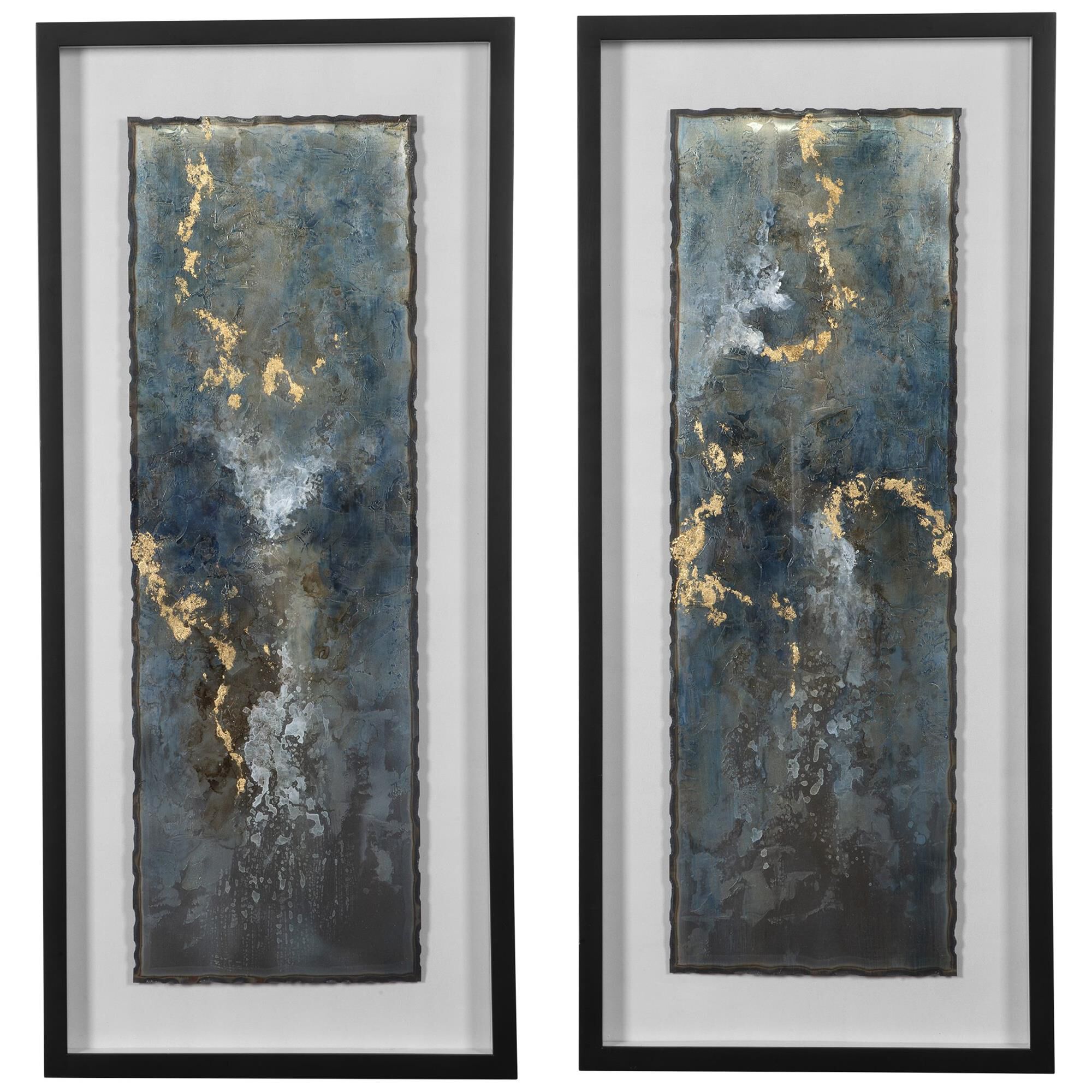 Uttermost Glimmering Agate Abstract Prints, S/2 Print by Uttermost