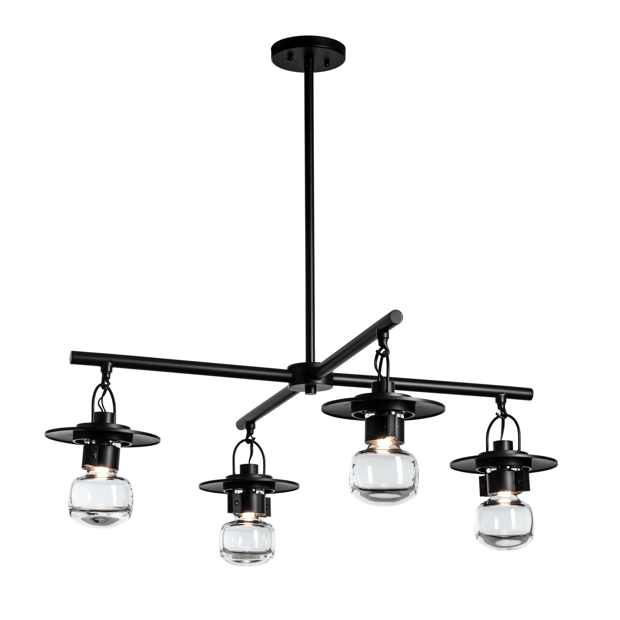 Shown in Coastal Black finish and Clear glass
