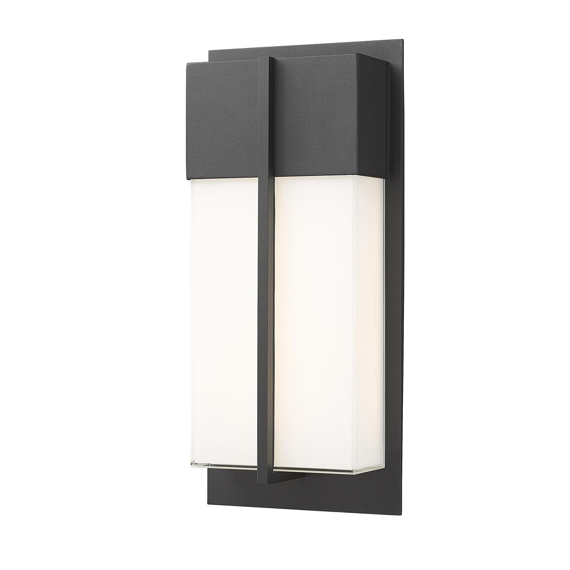 Shown in Black finish and Gloss Opal glass and Gloss Opal shade