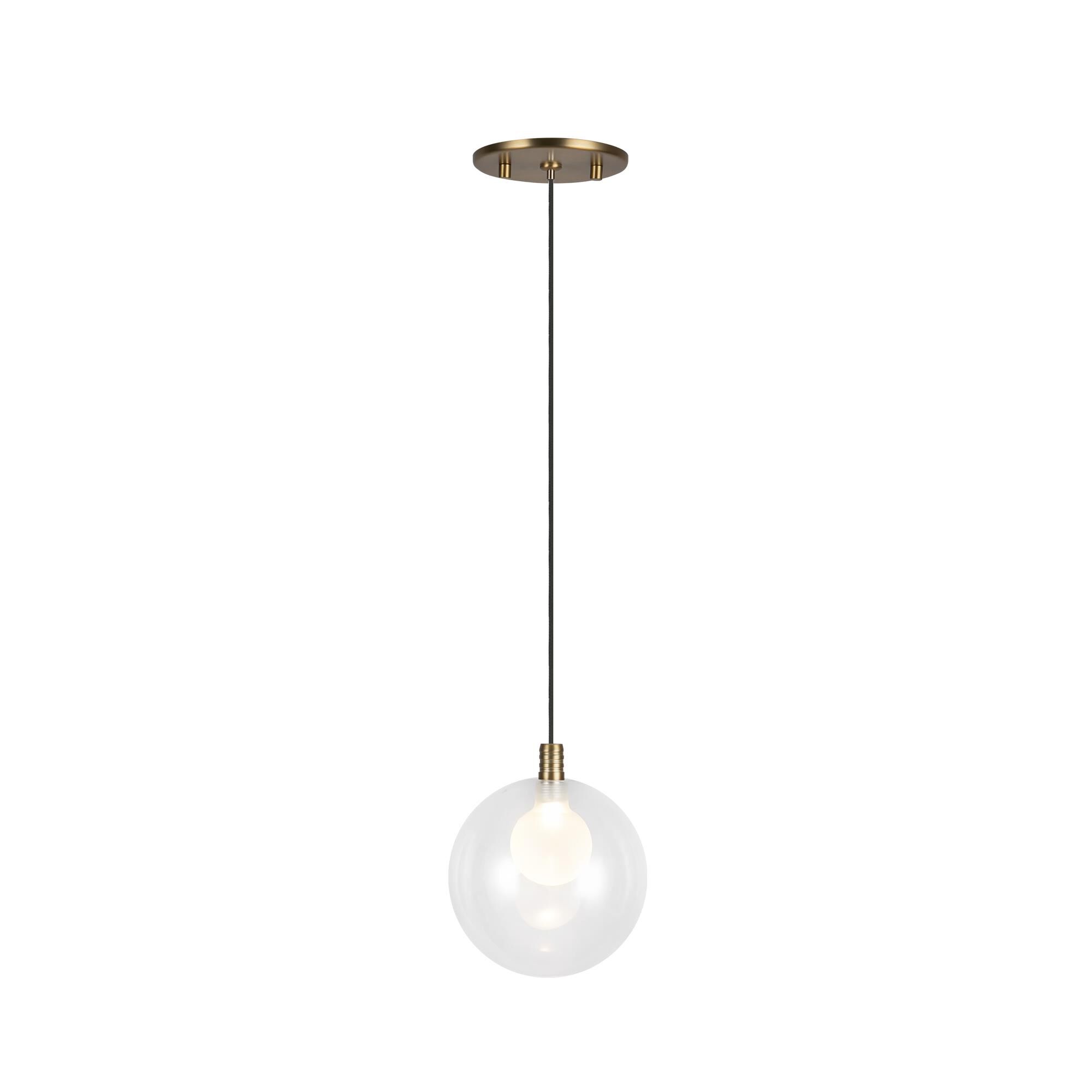 Shown in Brushed Gold finish and Clear glass