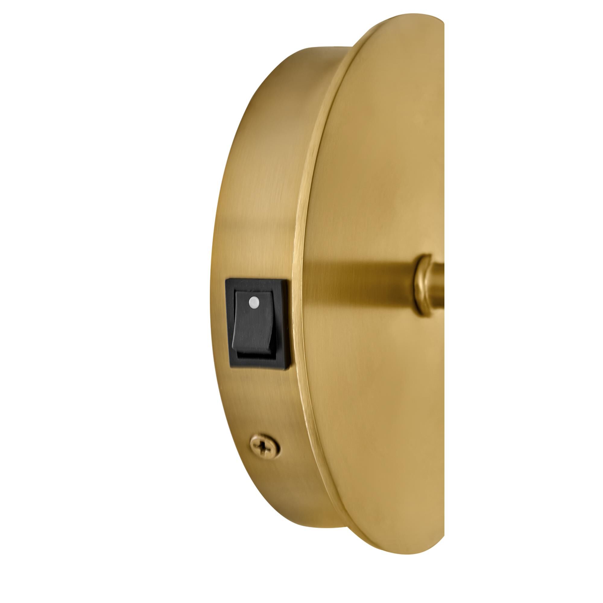 Shown in Black finish and Cased Opal White glass and Lacquered Brass accent