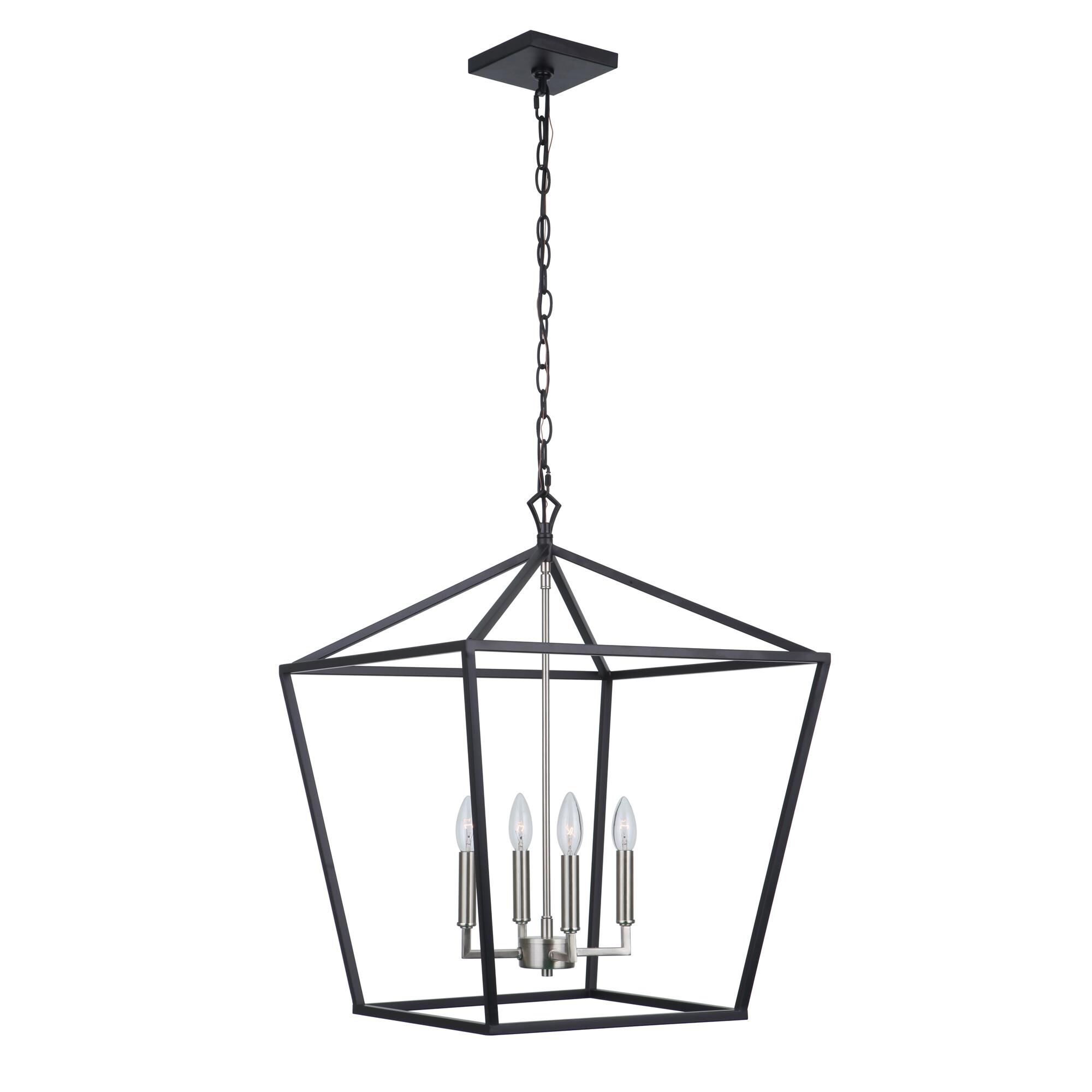 Shown in Flat Black/Brushed Polished Nickel finish