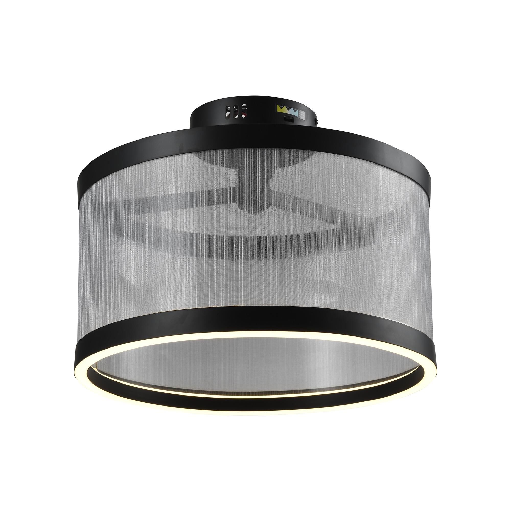 Shown in Black finish and Silver Organza Hardback shade
