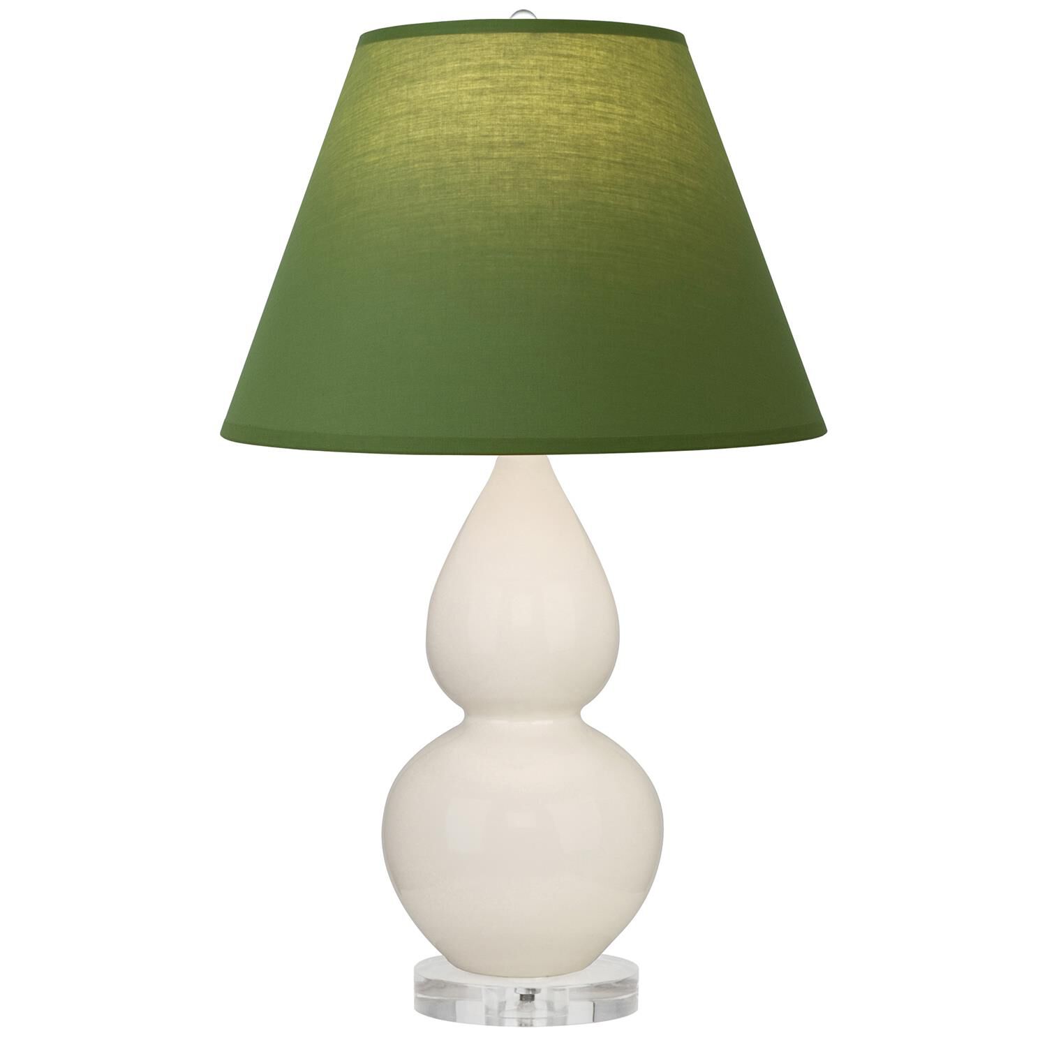 Shown in Bone finish and Tea Green and Taupe shade and Lucite accent