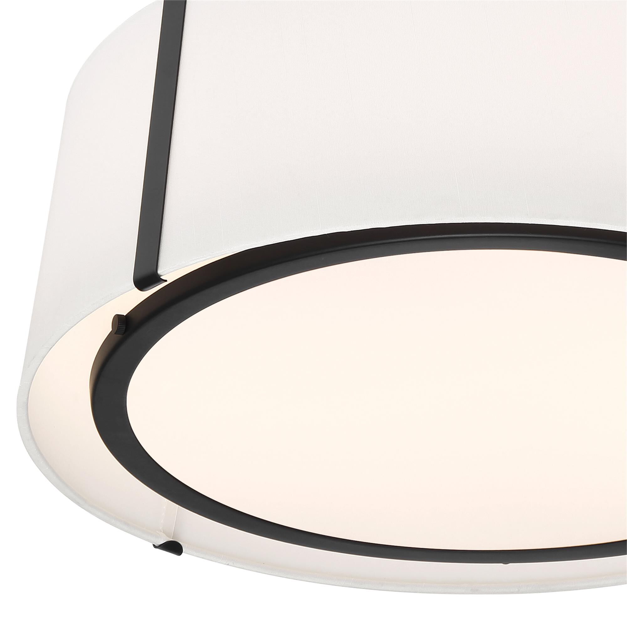 Fulton 18 Inch 3 Light Semi Flush Mount,