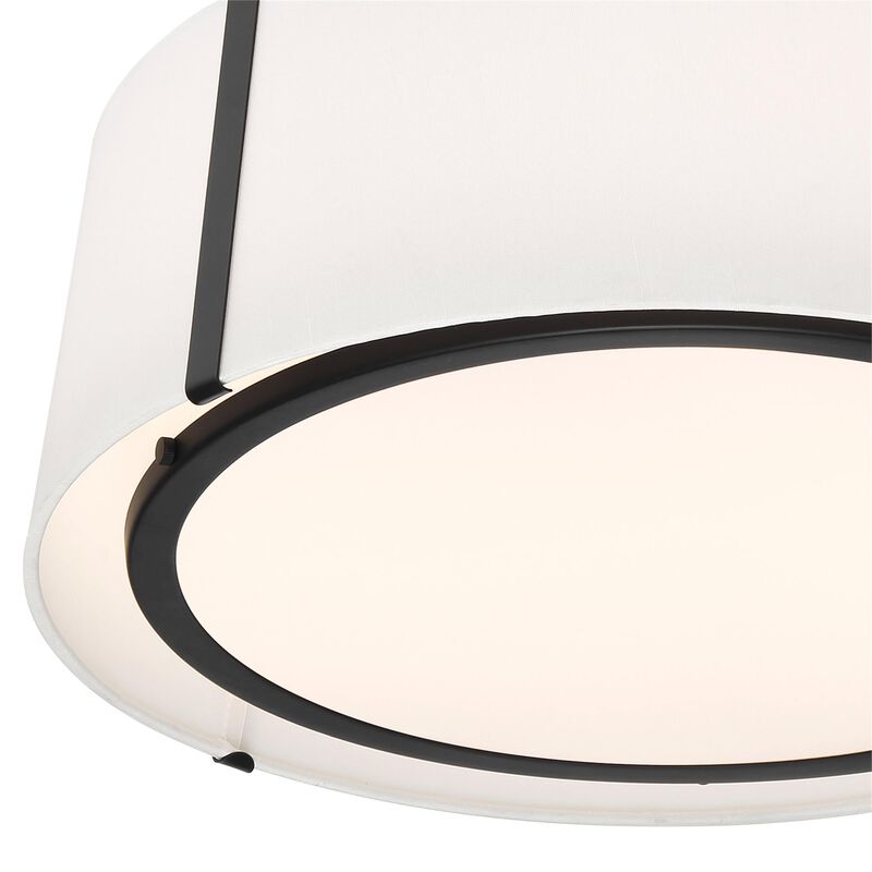 Fulton 18 Inch 3 Light Semi Flush Mount by Crystorama