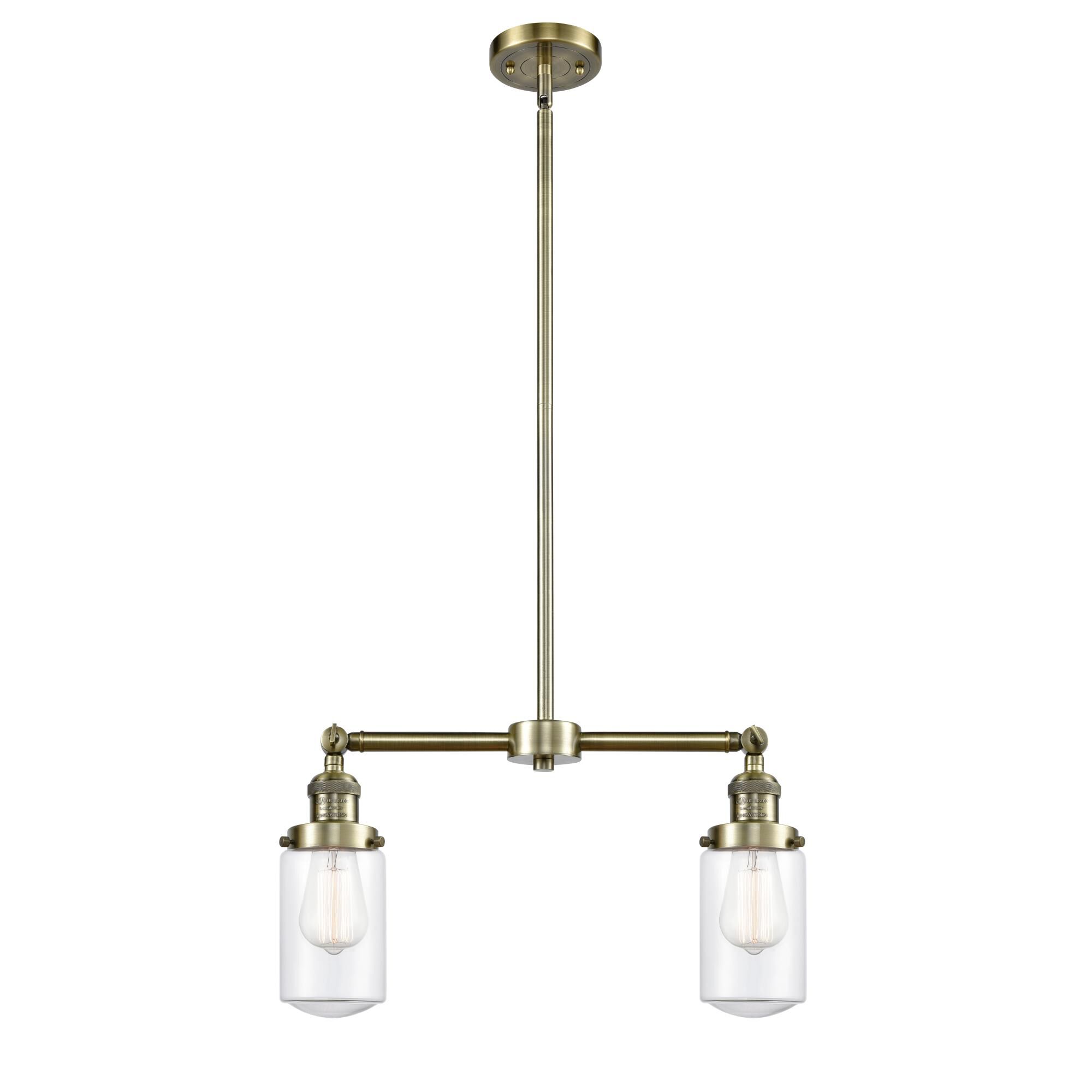 Shown in Antique Brass finish and Schoolhouse glass and Glass shade