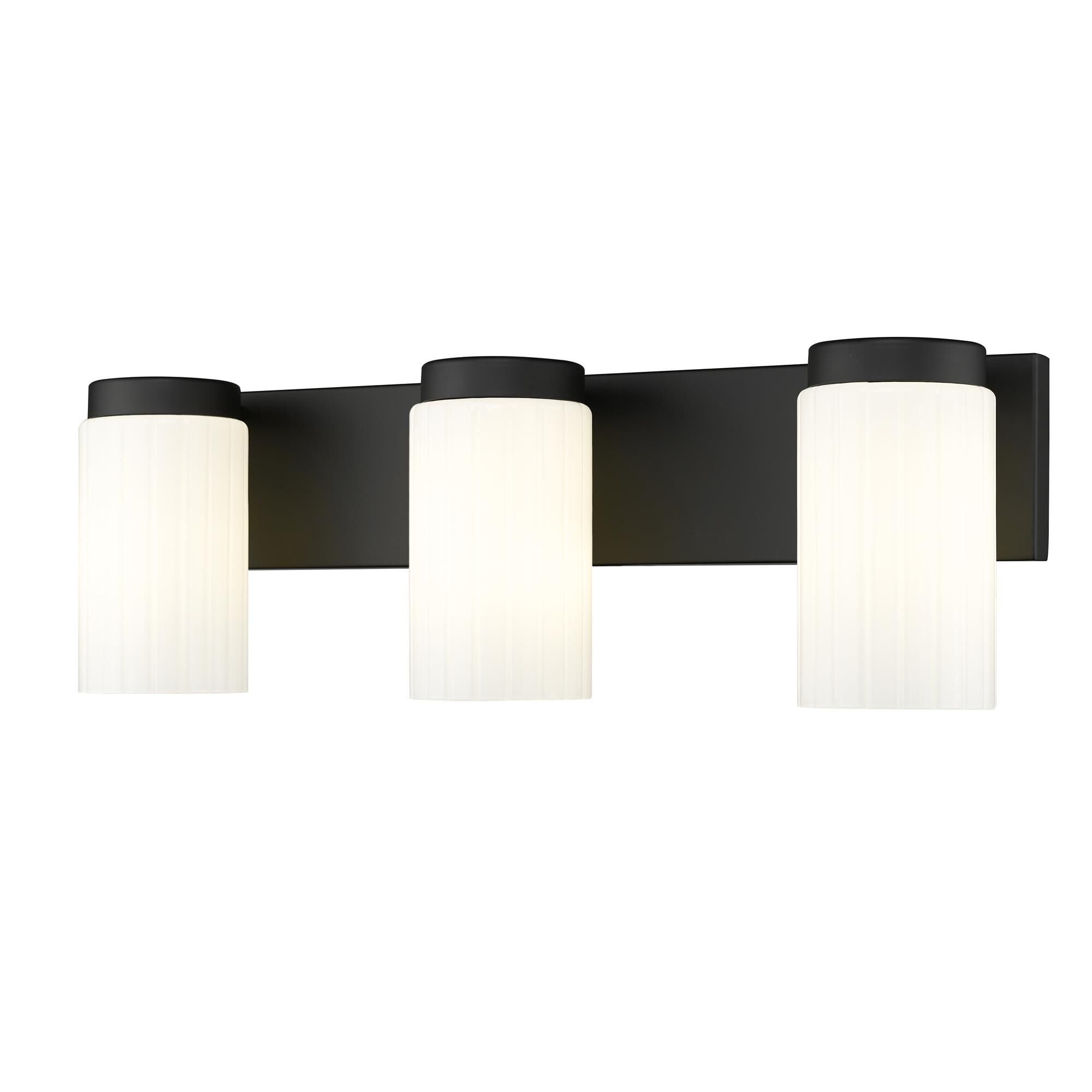 Shown in Matte Black finish and Matte Opal glass and Matte Opal shade