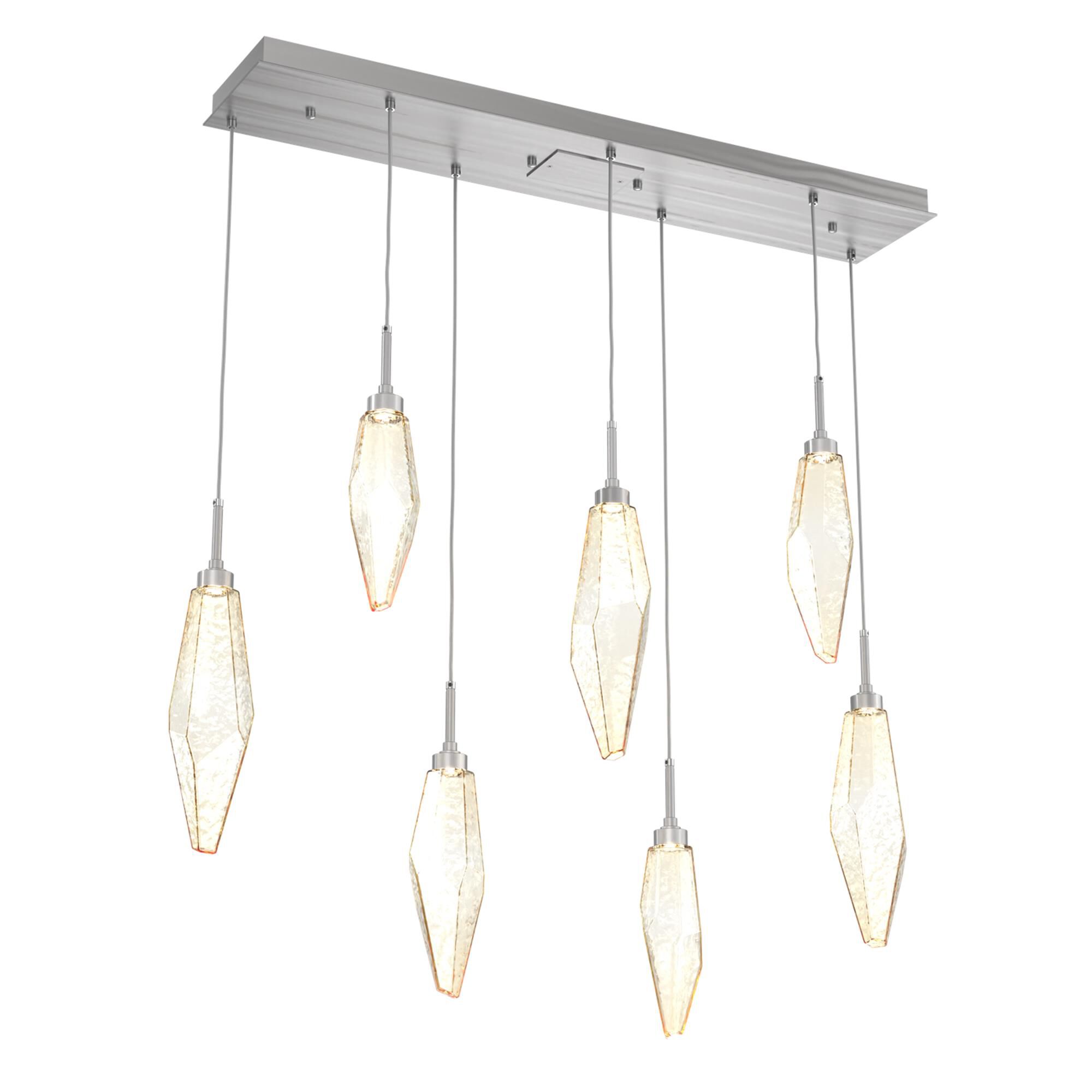 Shown in Classic Silver finish and Chilled Amber glass