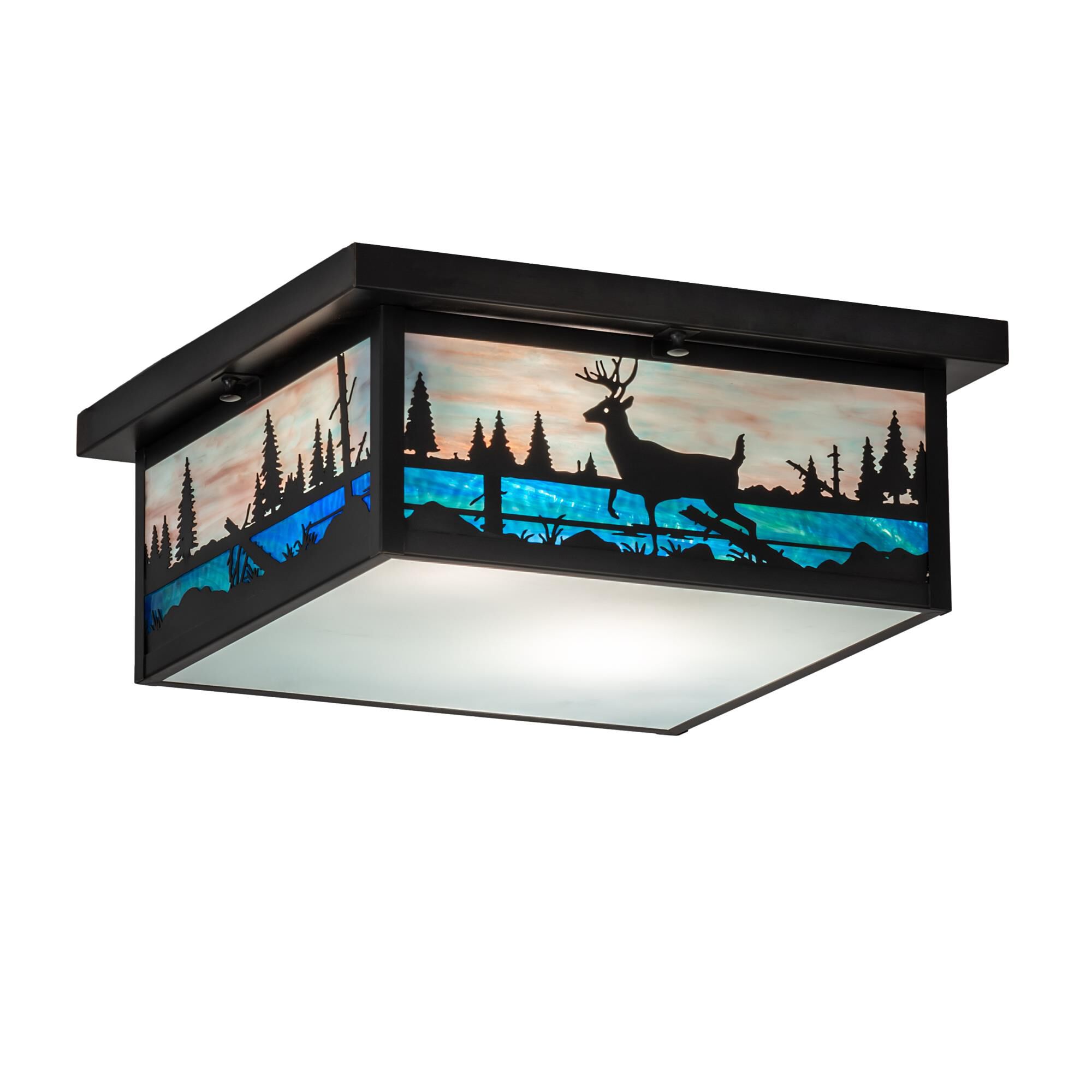 Deer Creek 23 Inch 2 Light Flush Mount by Meyda Lighting