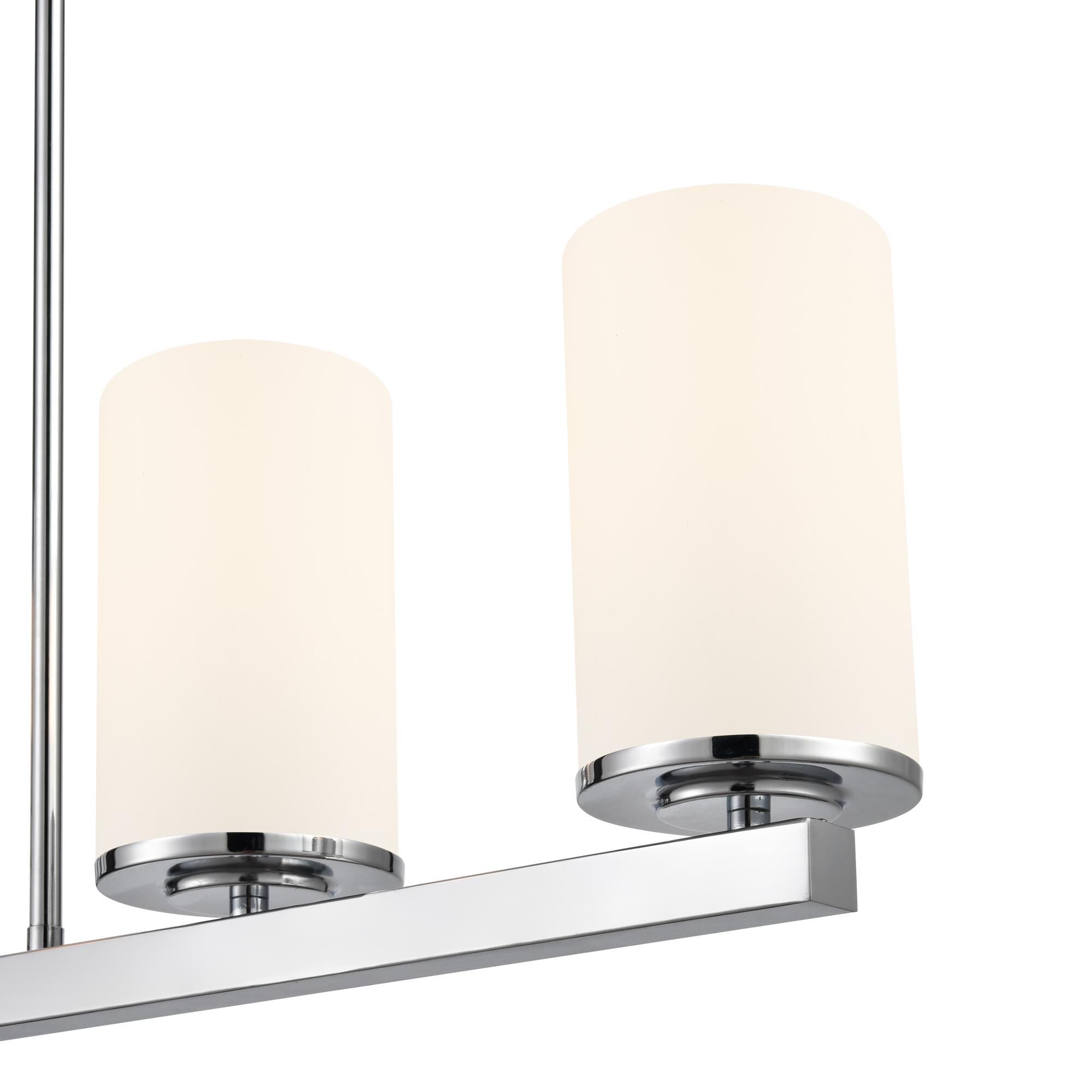 Shown in Chrome finish and Etched White glass