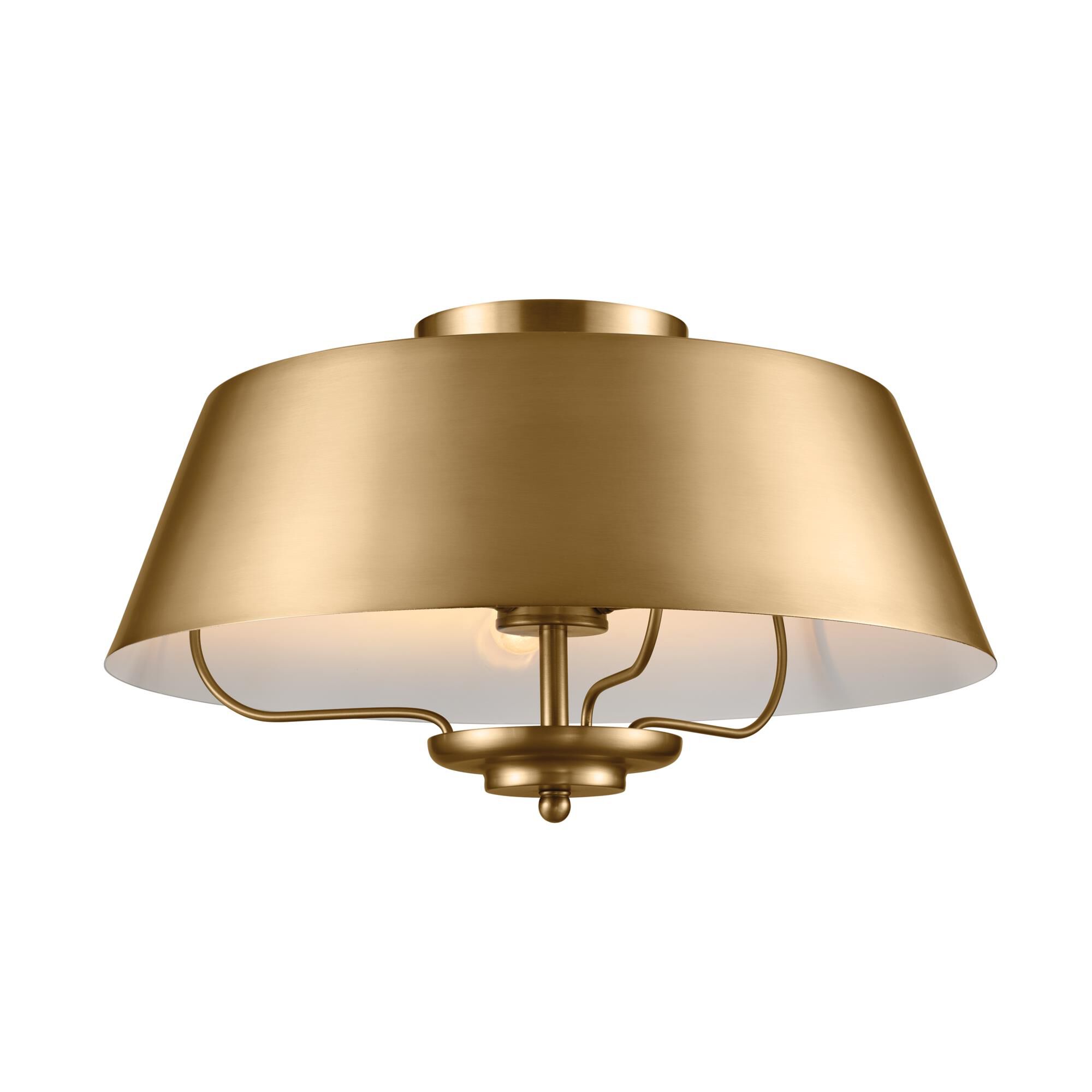 Shown in Brushed Natural Brass finish and Metal shade