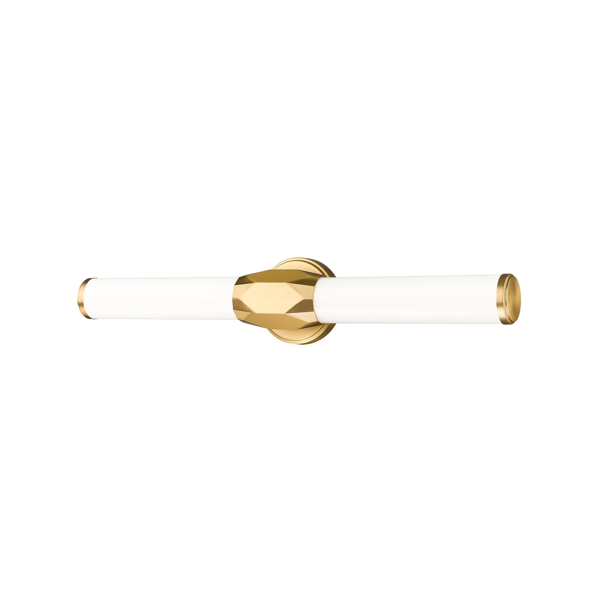 Shown in Modern Gold finish and Frosted glass and Frosted shade