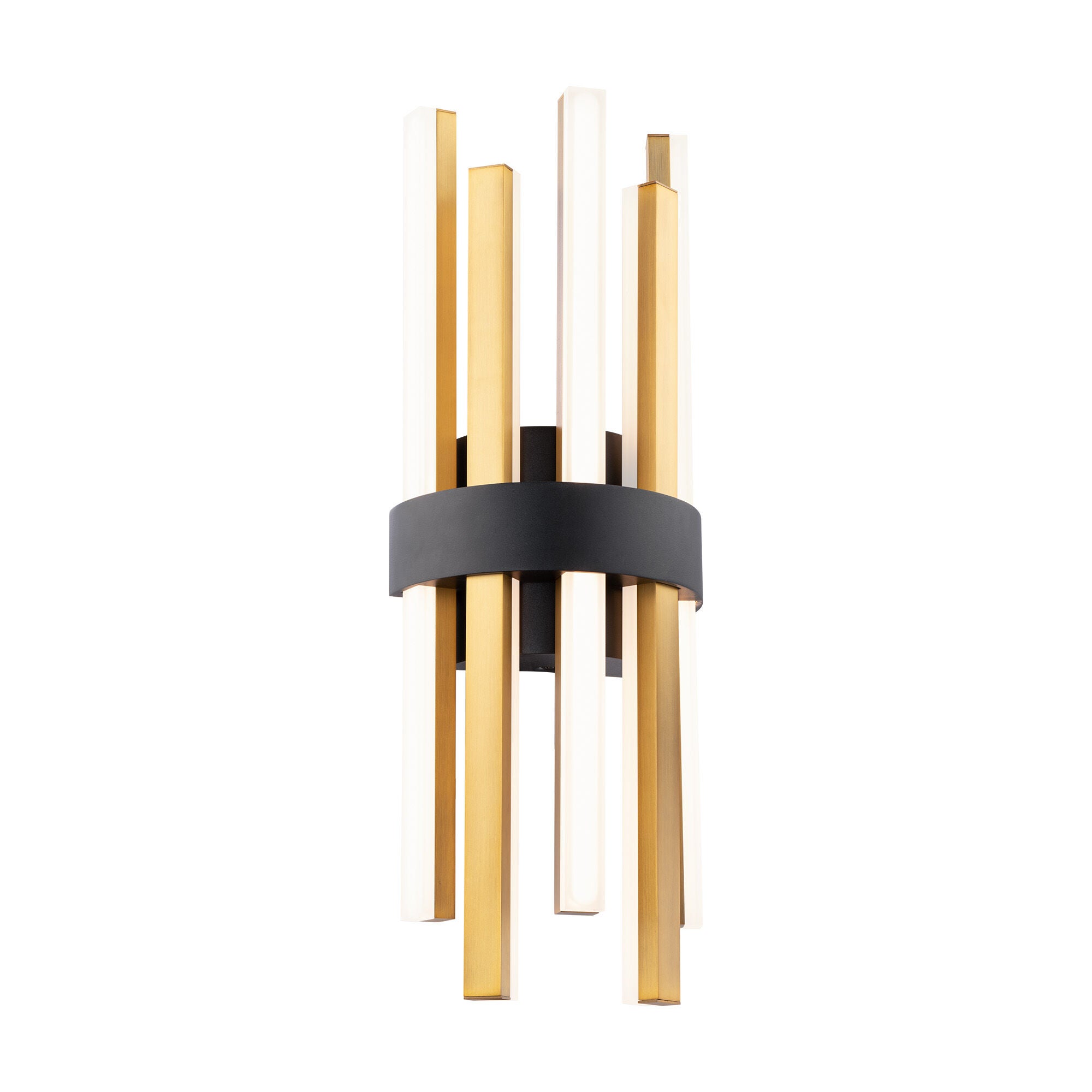 Shown in Black Aged Brass finish and Acrylic Diffuser glass