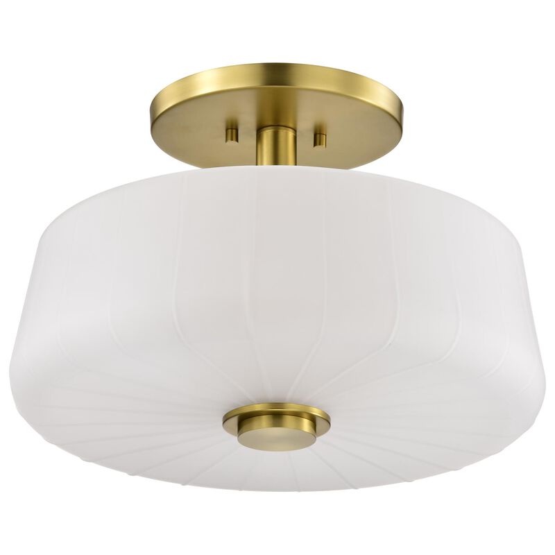 Lune 16 Inch Semi Flush Mount by Nuvo Lighting