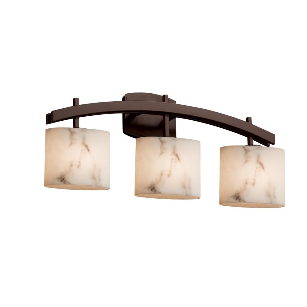 Shown in Dark Bronze finish and Faux Alabaster Resin glass and Oval (FAL) shade