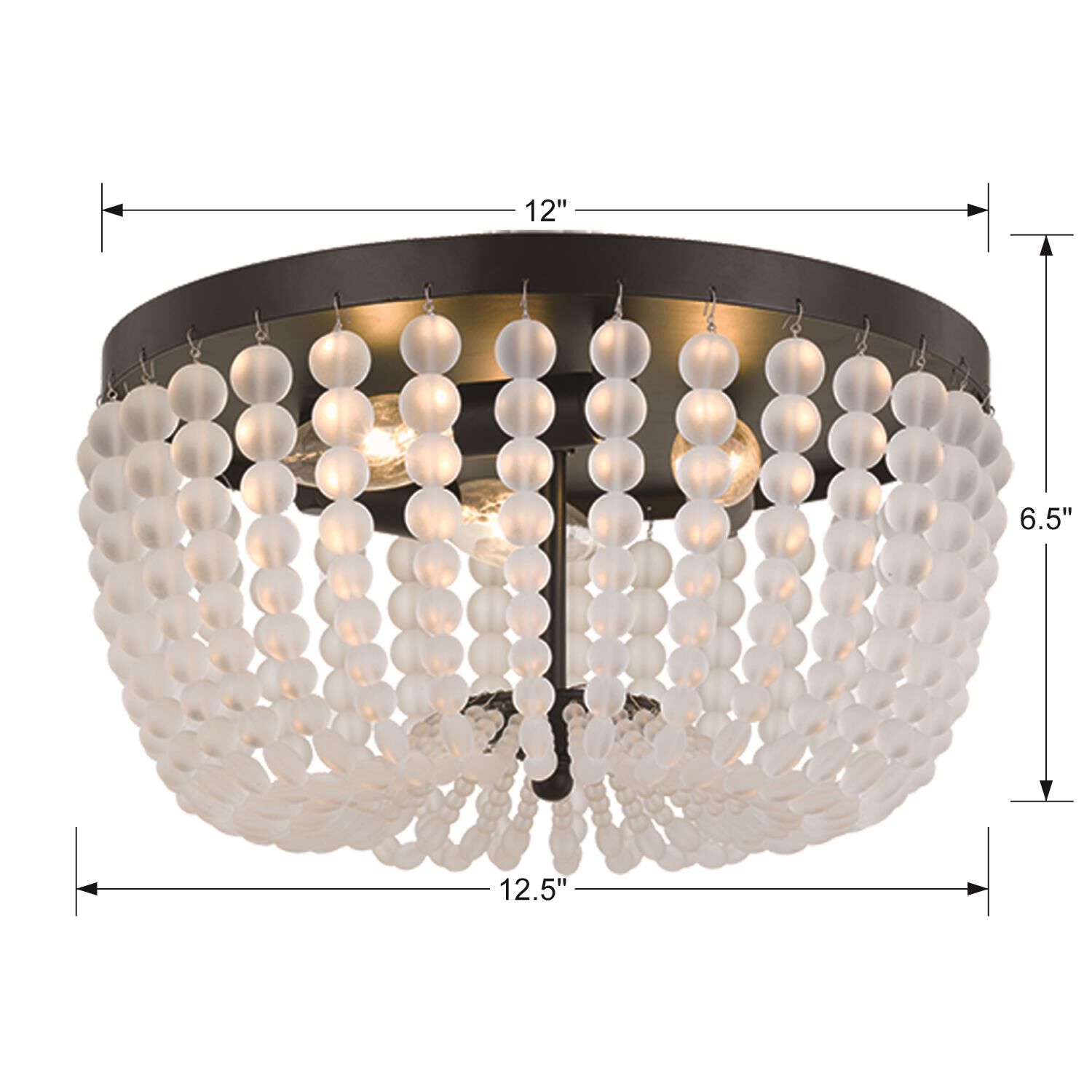 Rylee 12 Inch 3 Light Flush Mount by Crystorama