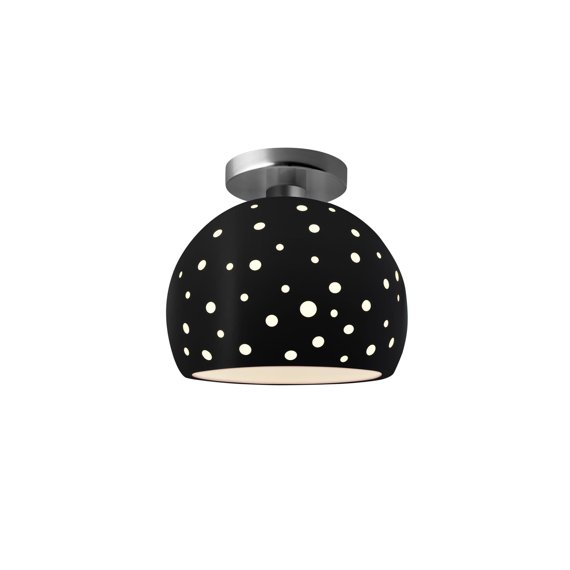 Perforated Globe 7 Inch Semi Flush Mount by Justice Design Group