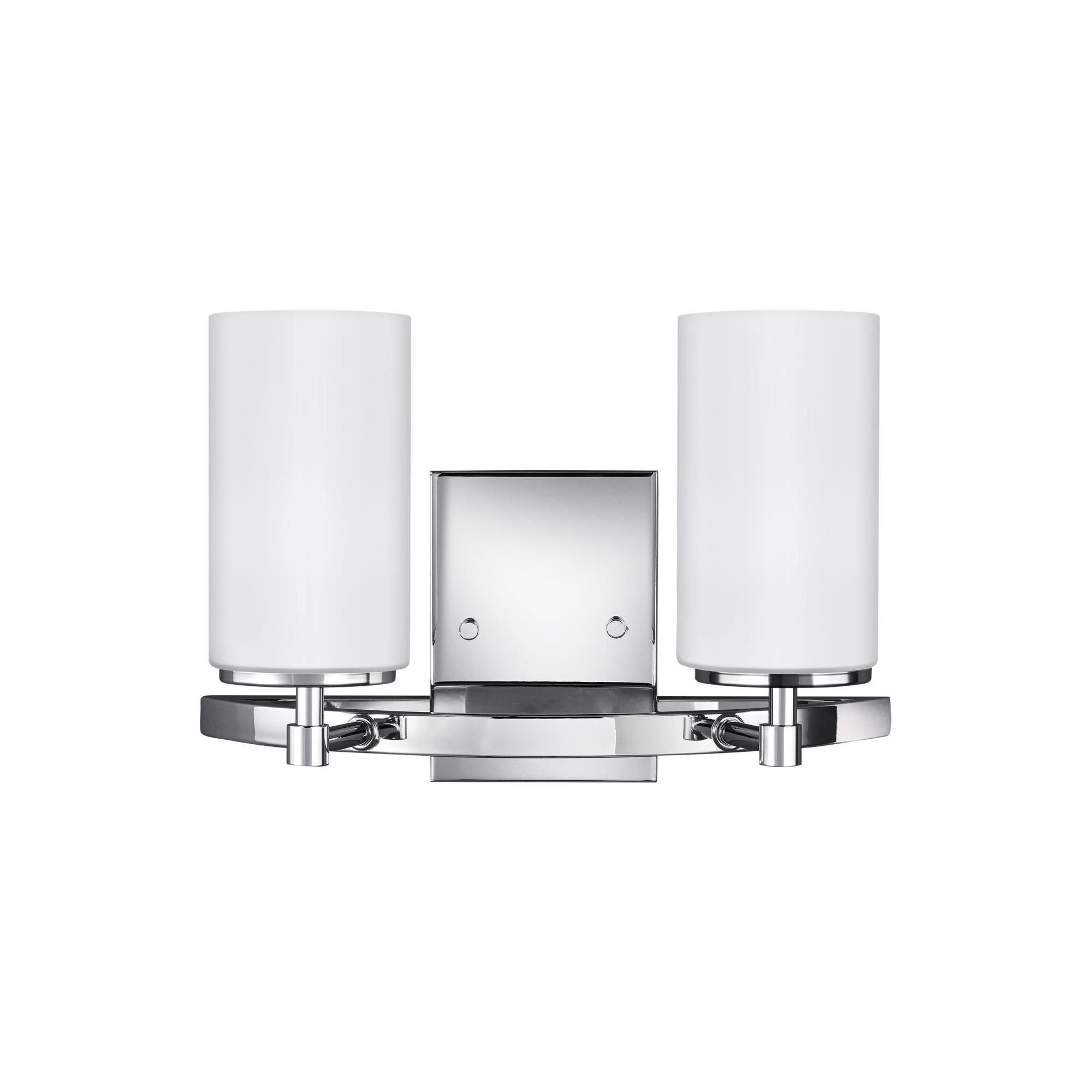 Shown in Chrome finish and Etched - White Insidehades glass