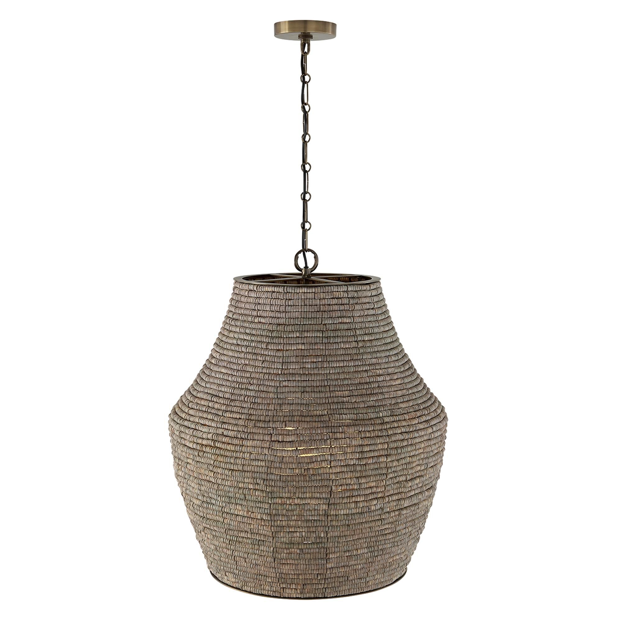 Shown in Aegean Grey And Dark Brass finish and White  Globe glass