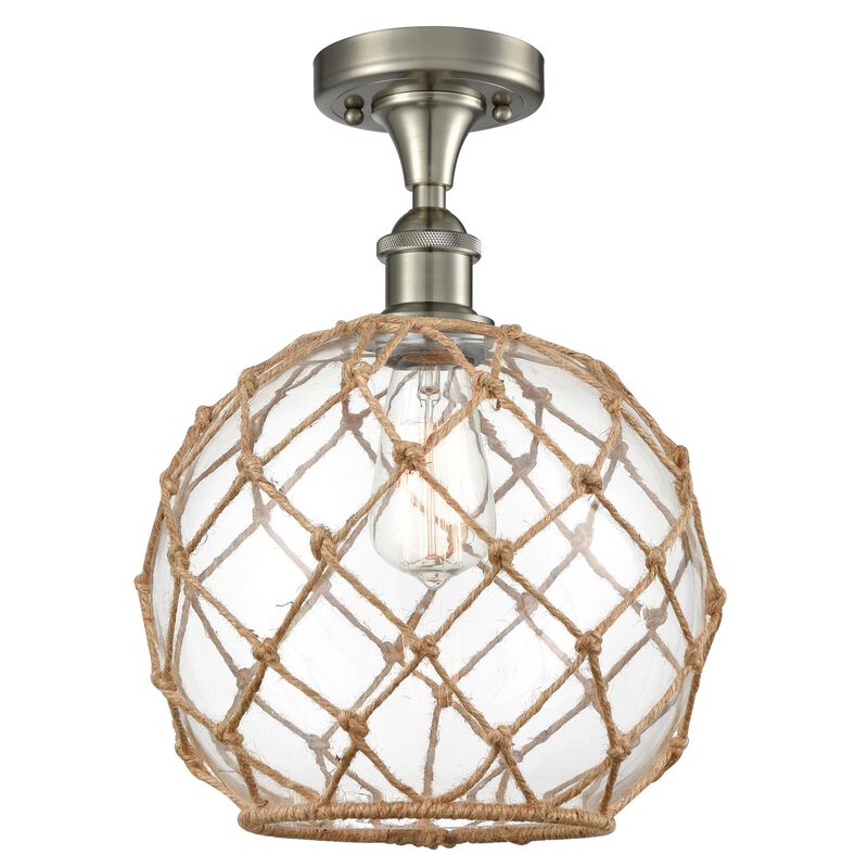 Bruno Marashlian Farmhouse Rope 10 Inch Semi Flush Mount by Innovations Lighting