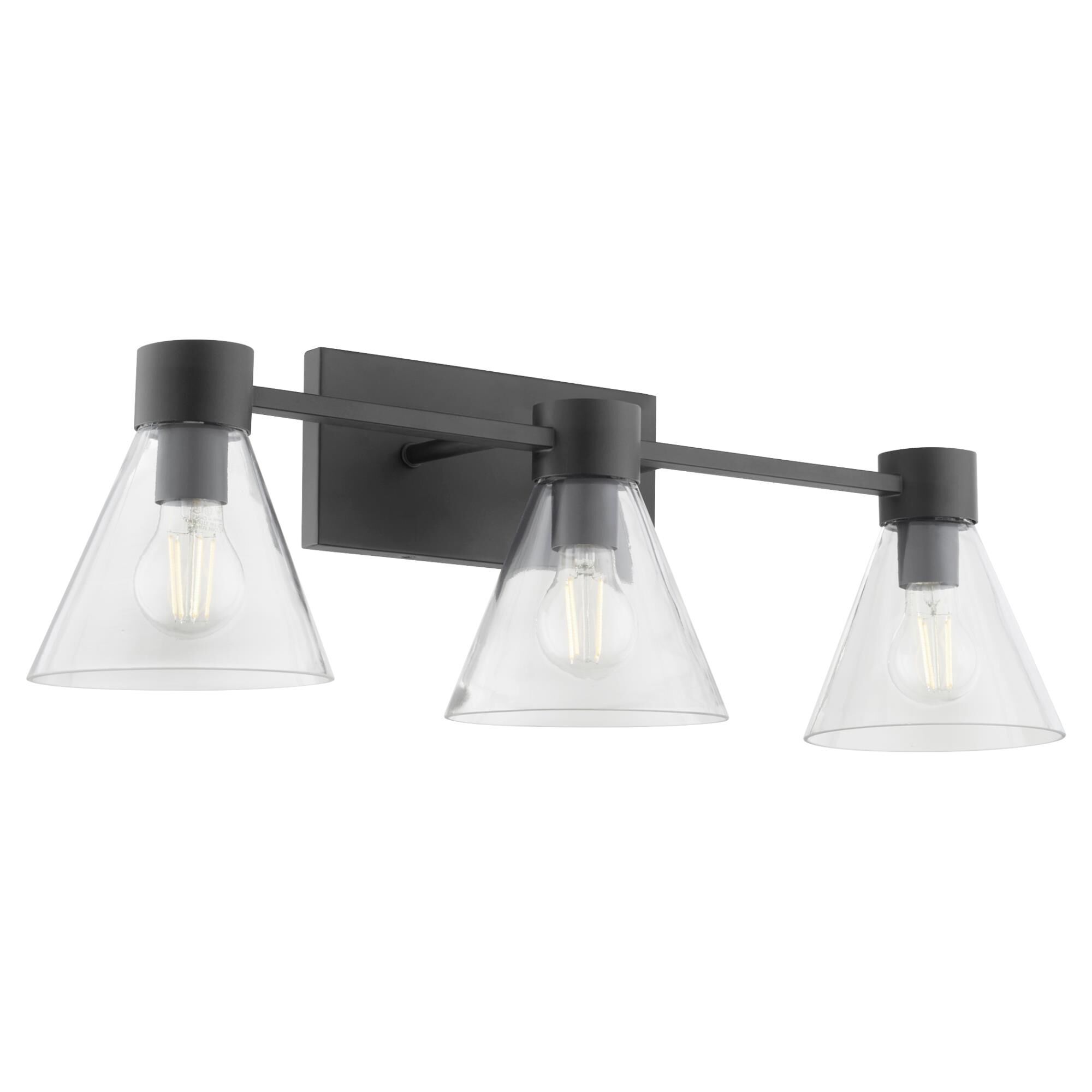 Shown in Matte Black W/ Clear Glass finish