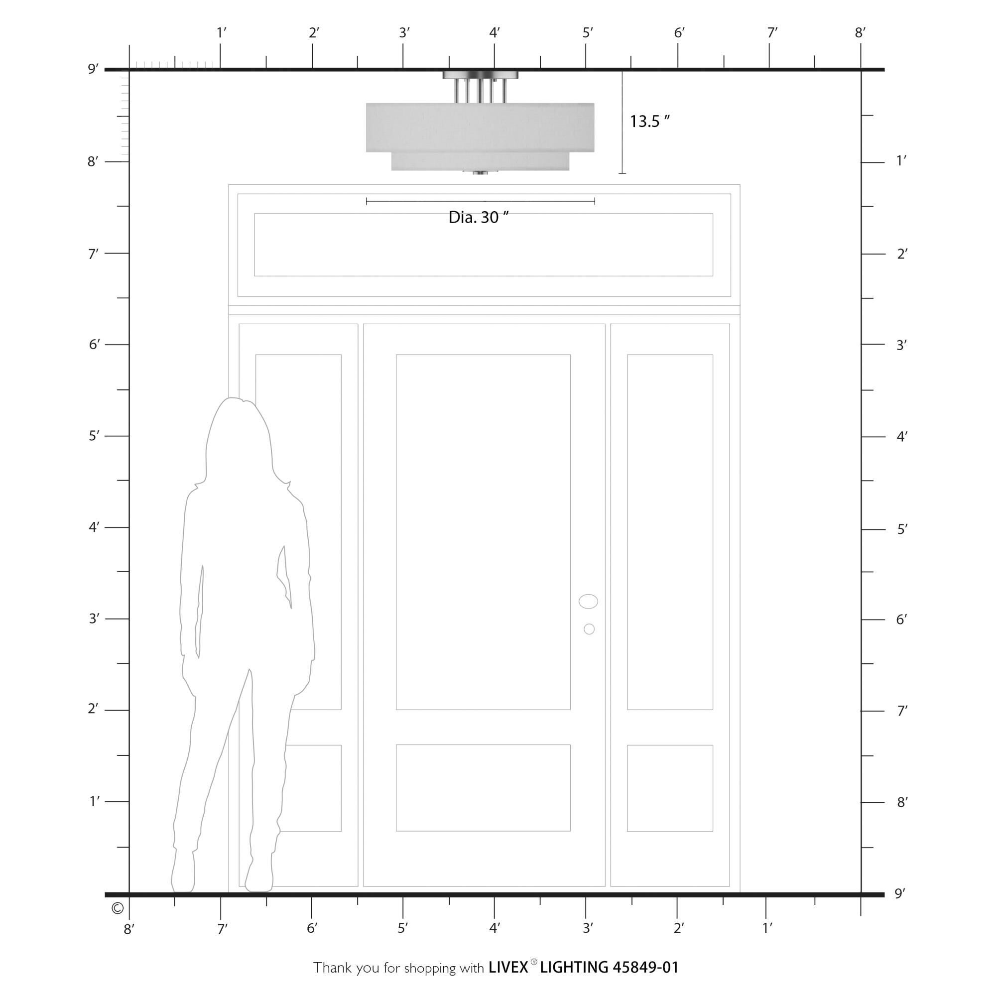 Shown in Antique Brass finish and Hand Crafted Oatmeal Color Fabric with White Color Inside shade