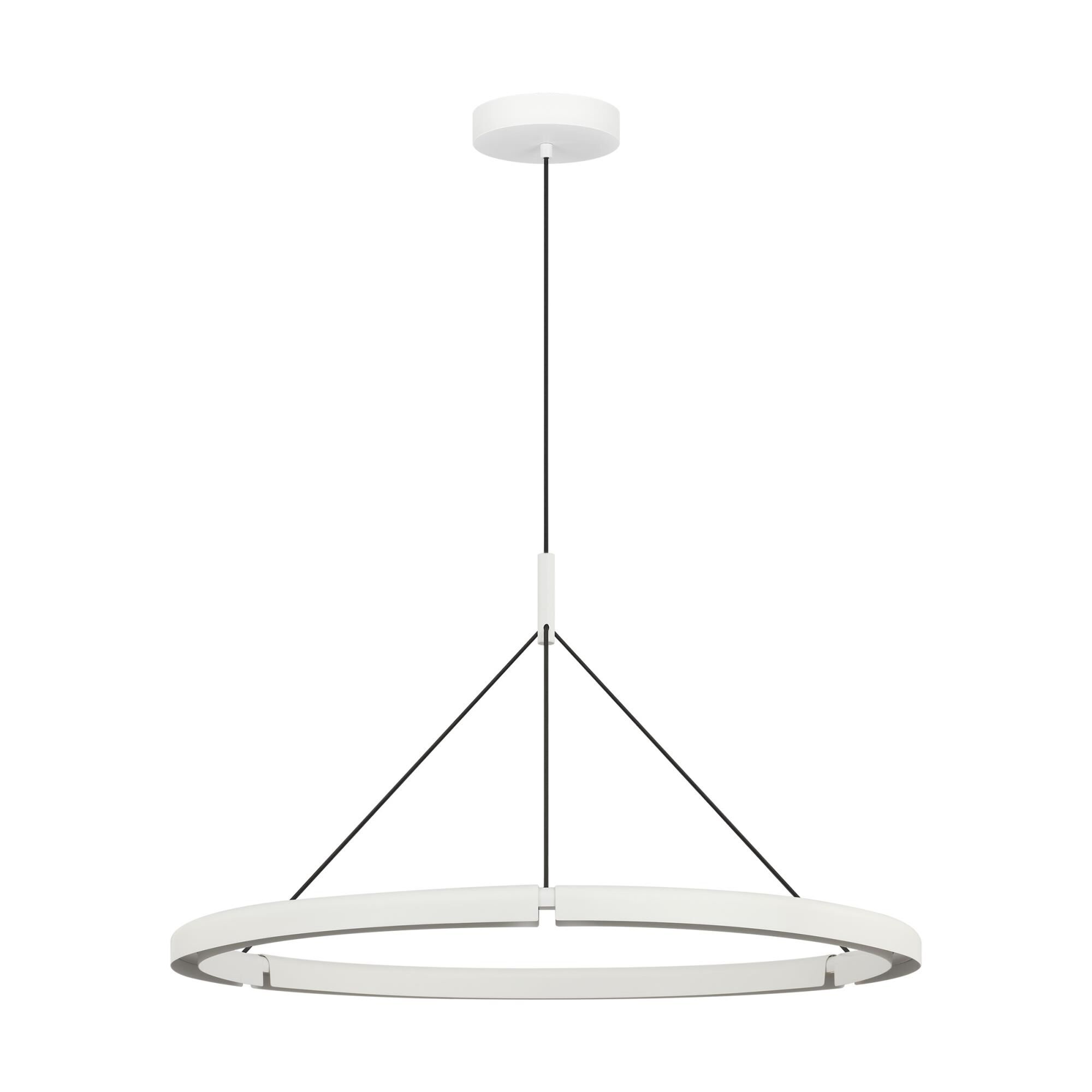 Shown in Matte White finish and Aluminum shade