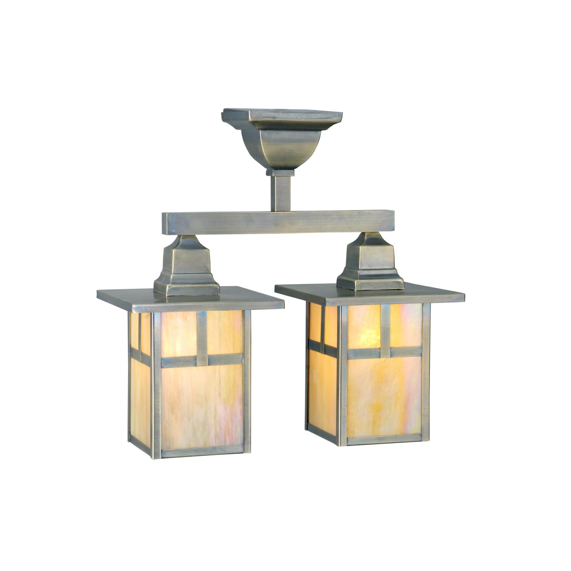 Hyde Park T Mission 15 Inch 2 Light Semi Flush Mount by Meyda Lighting