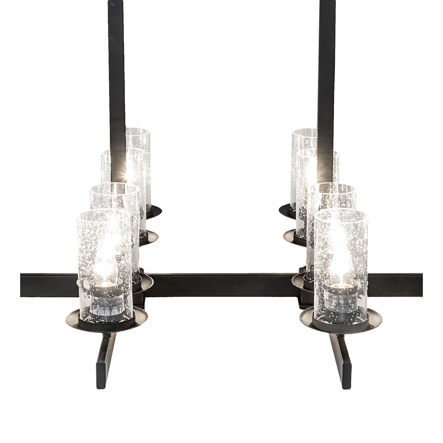 Shown with Black Metal Finish;Seeded  Or Acrylic glass