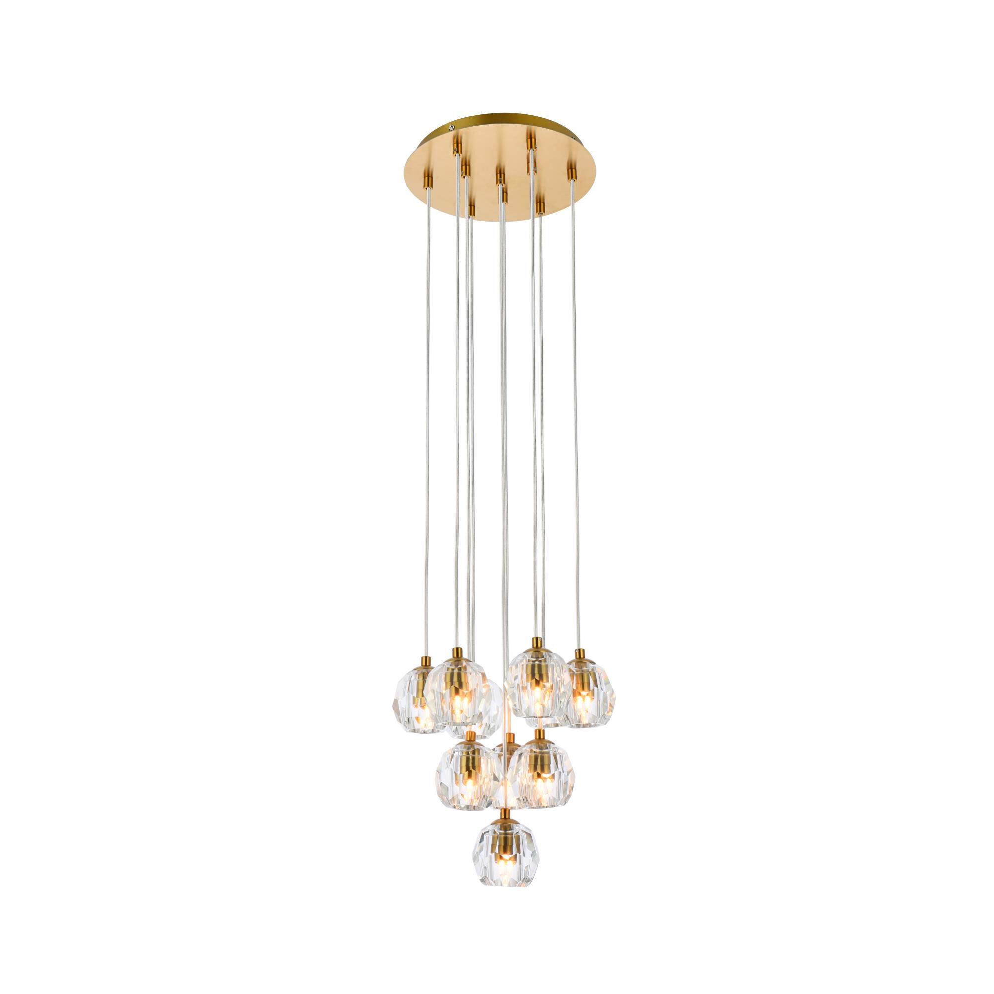 Eren 11 Inch 10 Light LED Multi Light Pendant by Elegant Lighting