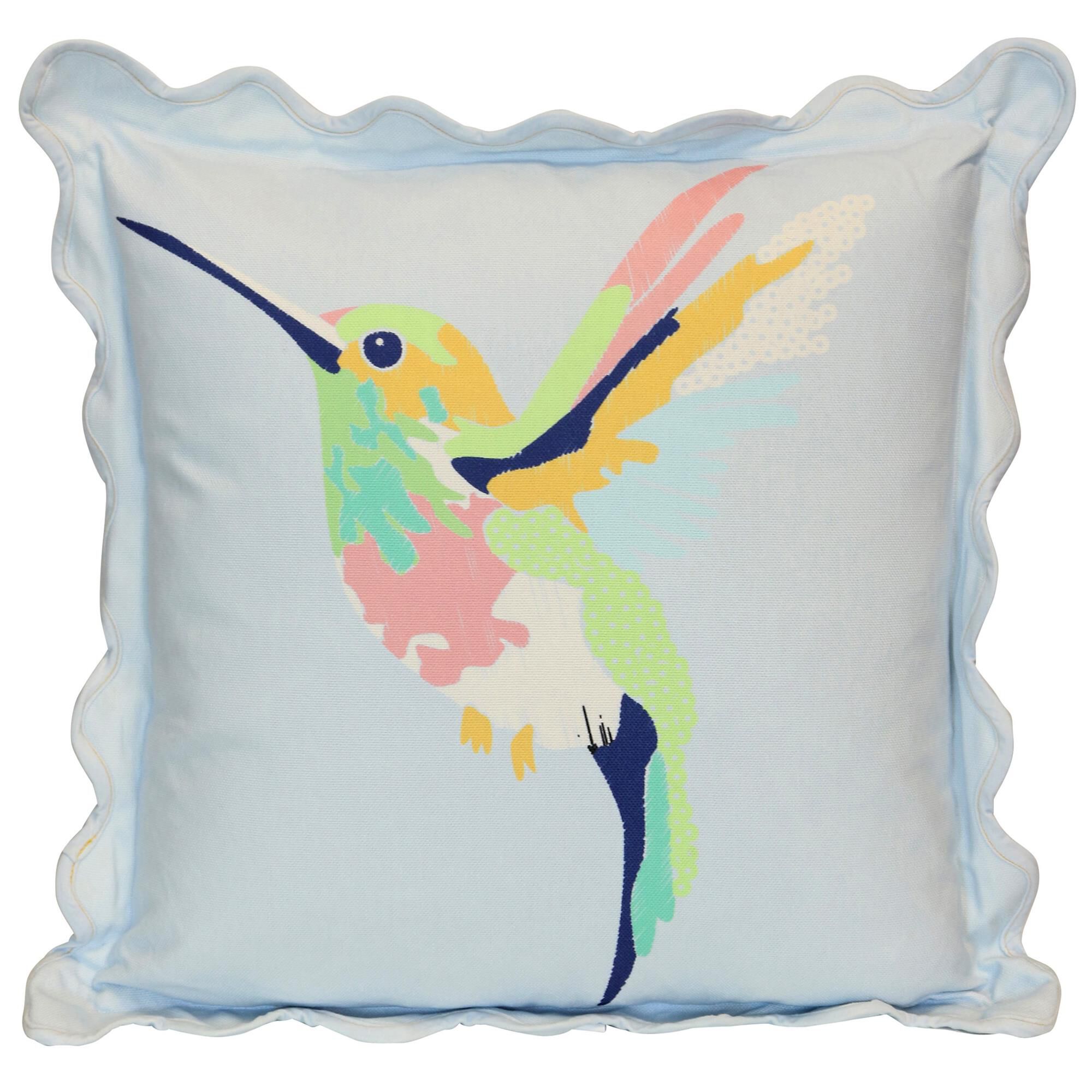 Tamara Day Hummingbird 22 Inch Decorative Pillow by Stylecraft