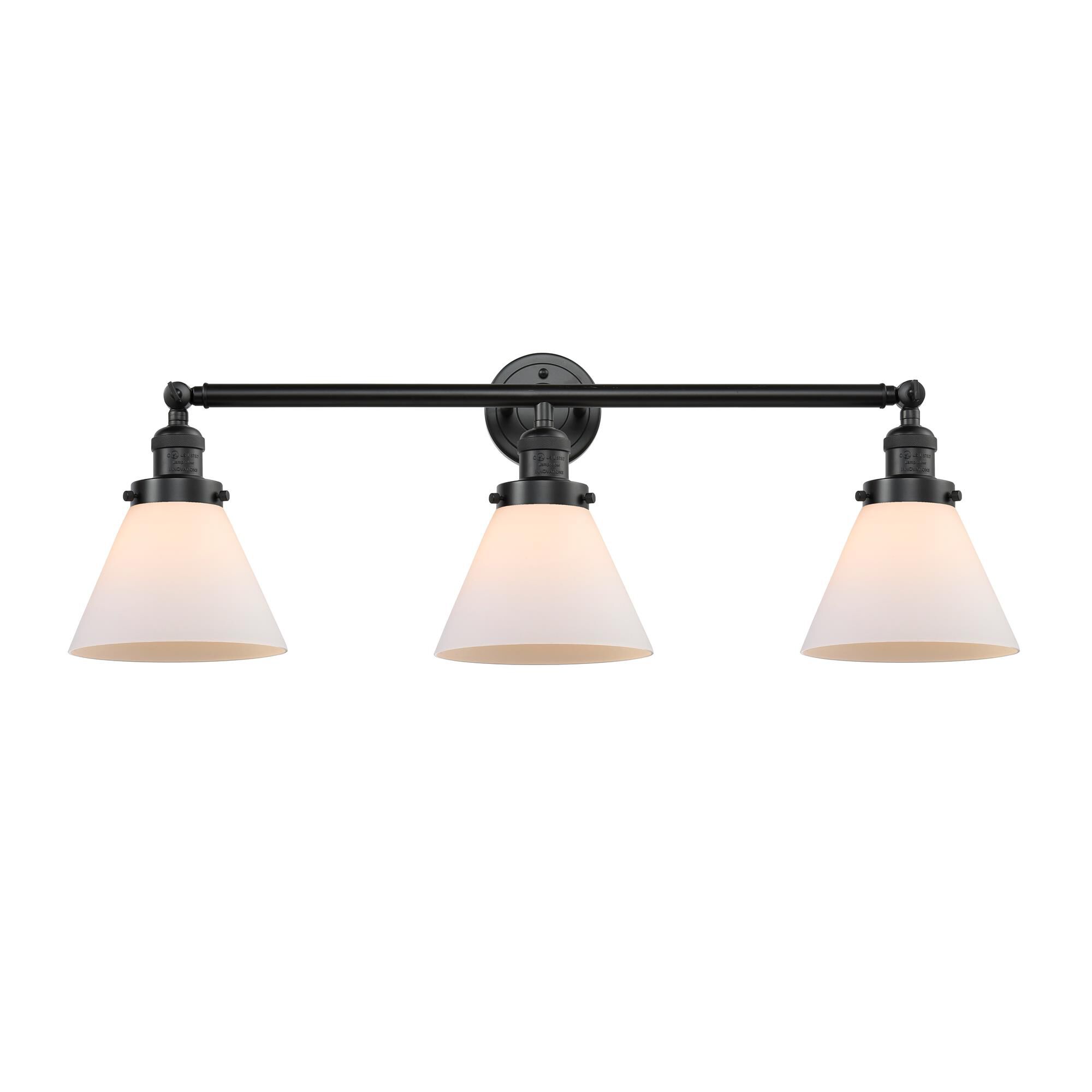 Shown in Oil Rubbed Bronze finish and Matte White Cased glass